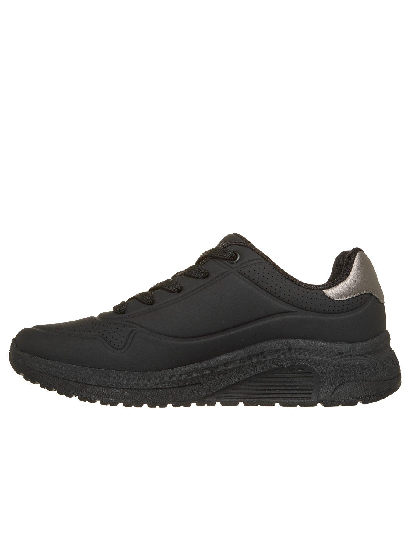Image 6 of 6 of Skechers Uno Lite 2 Durabuck With Metallic Trim Lace Up Fashion Sneaker - Black