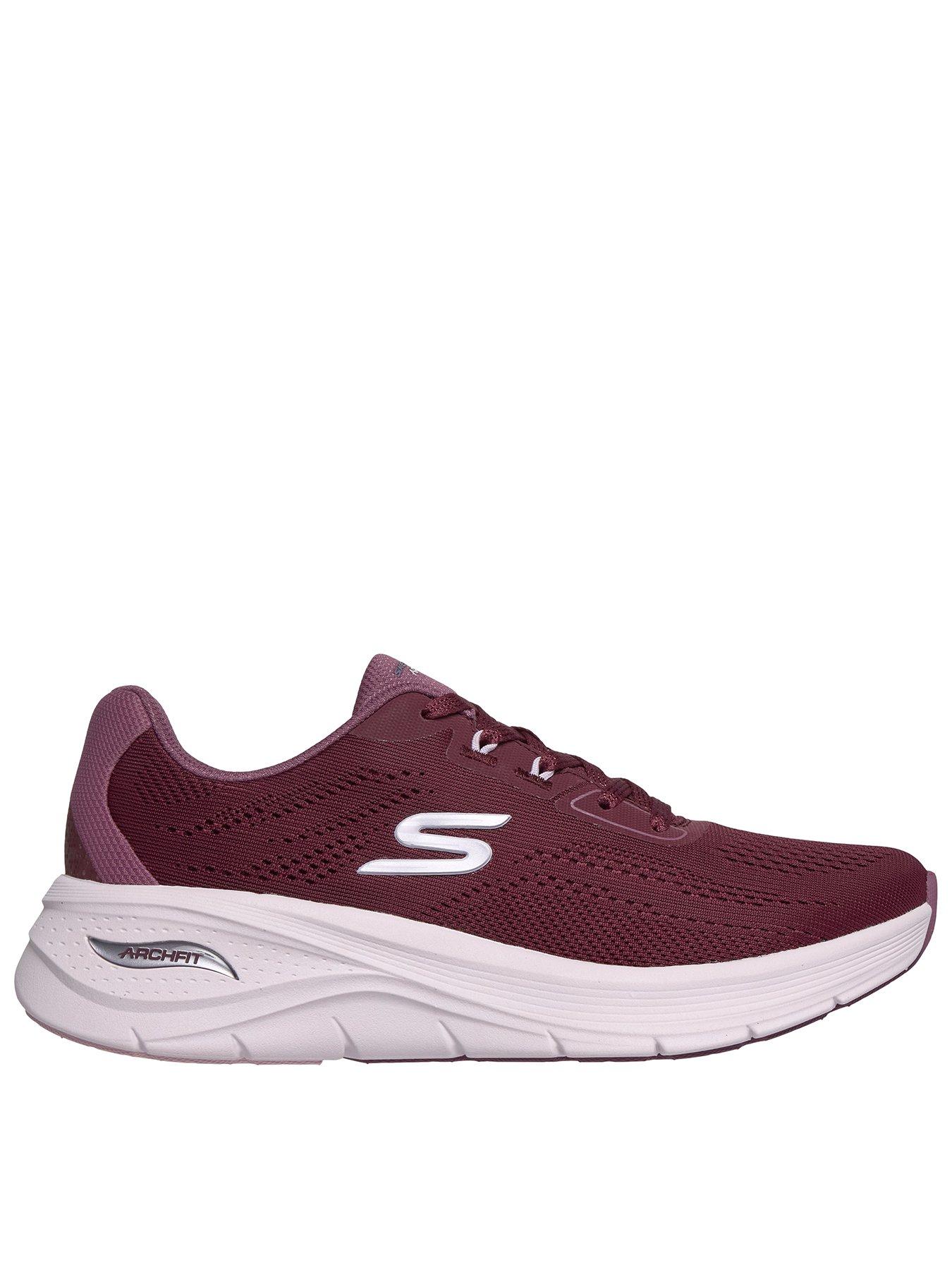 Image 1 of 6 of Skechers Women's Slip-ins Arch Fit 3.0 Engineered Mesh Lace-Up Trainers - Burgundy