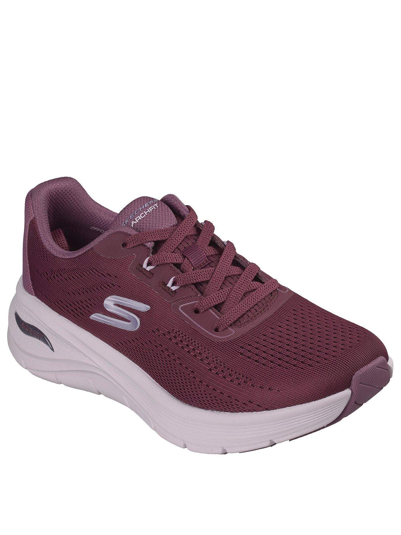 Image 2 of 6 of Skechers Women's Slip-ins Arch Fit 3.0 Engineered Mesh Lace-Up Trainers - Burgundy