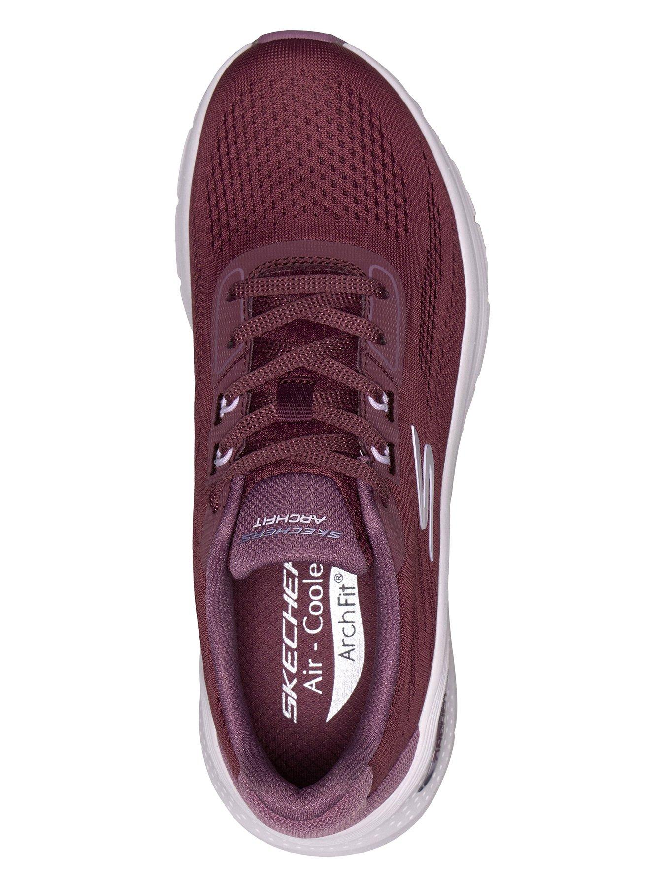 Image 3 of 6 of Skechers Women's Slip-ins Arch Fit 3.0 Engineered Mesh Lace-Up Trainers - Burgundy