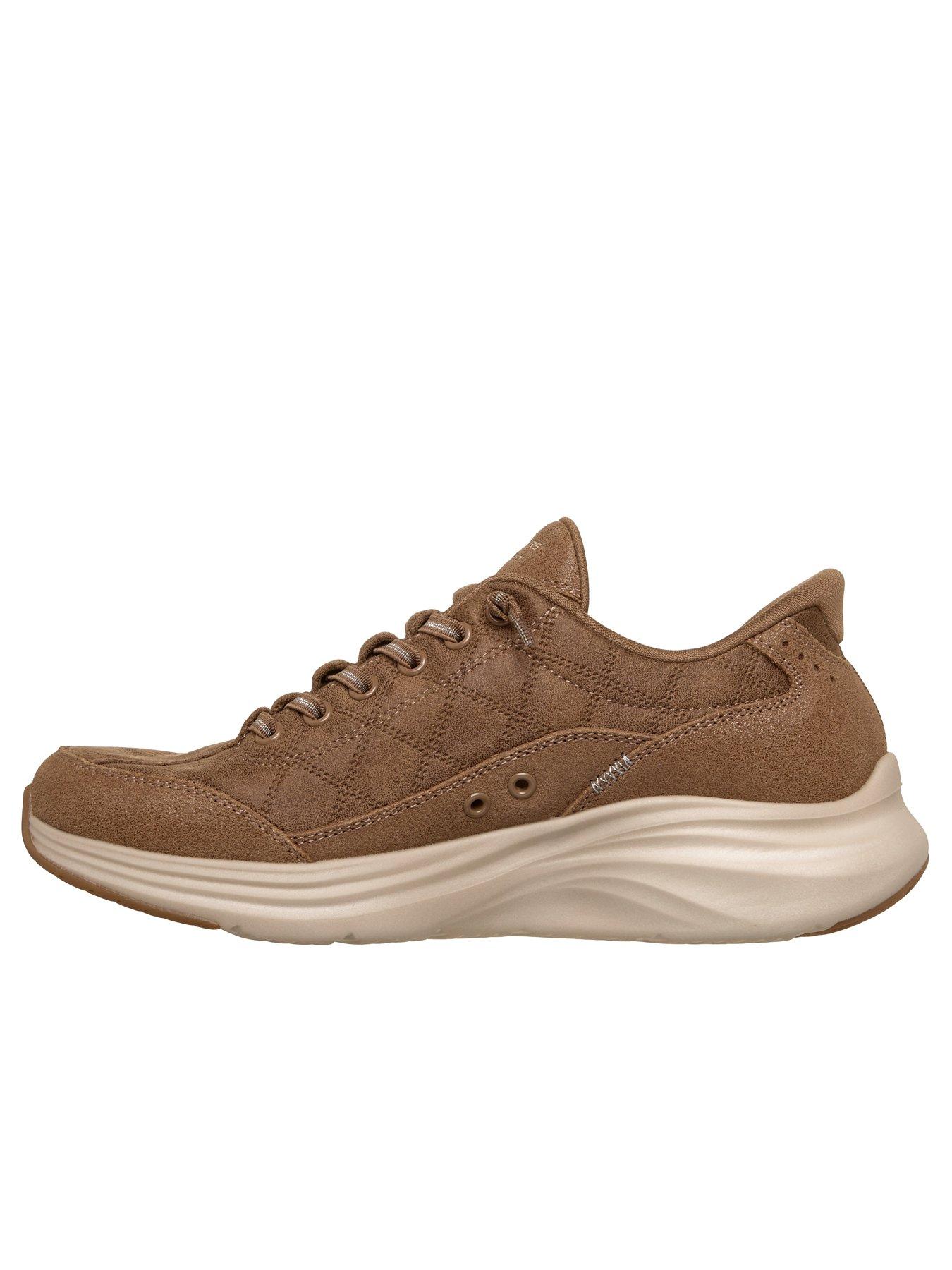 Image 6 of 6 of Skechers Contour Foam Natural Ease Sparkle Suede Cozy Fit Bungee Slip-in - Chestnut