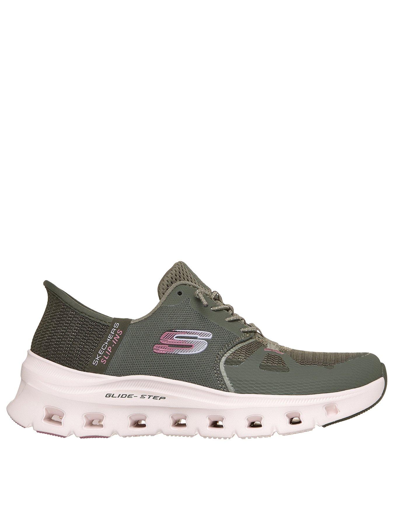 Image 1 of 6 of Skechers Glide-step Pro Hotmelt Overlay Mesh Bungee Slip-ins - Olive