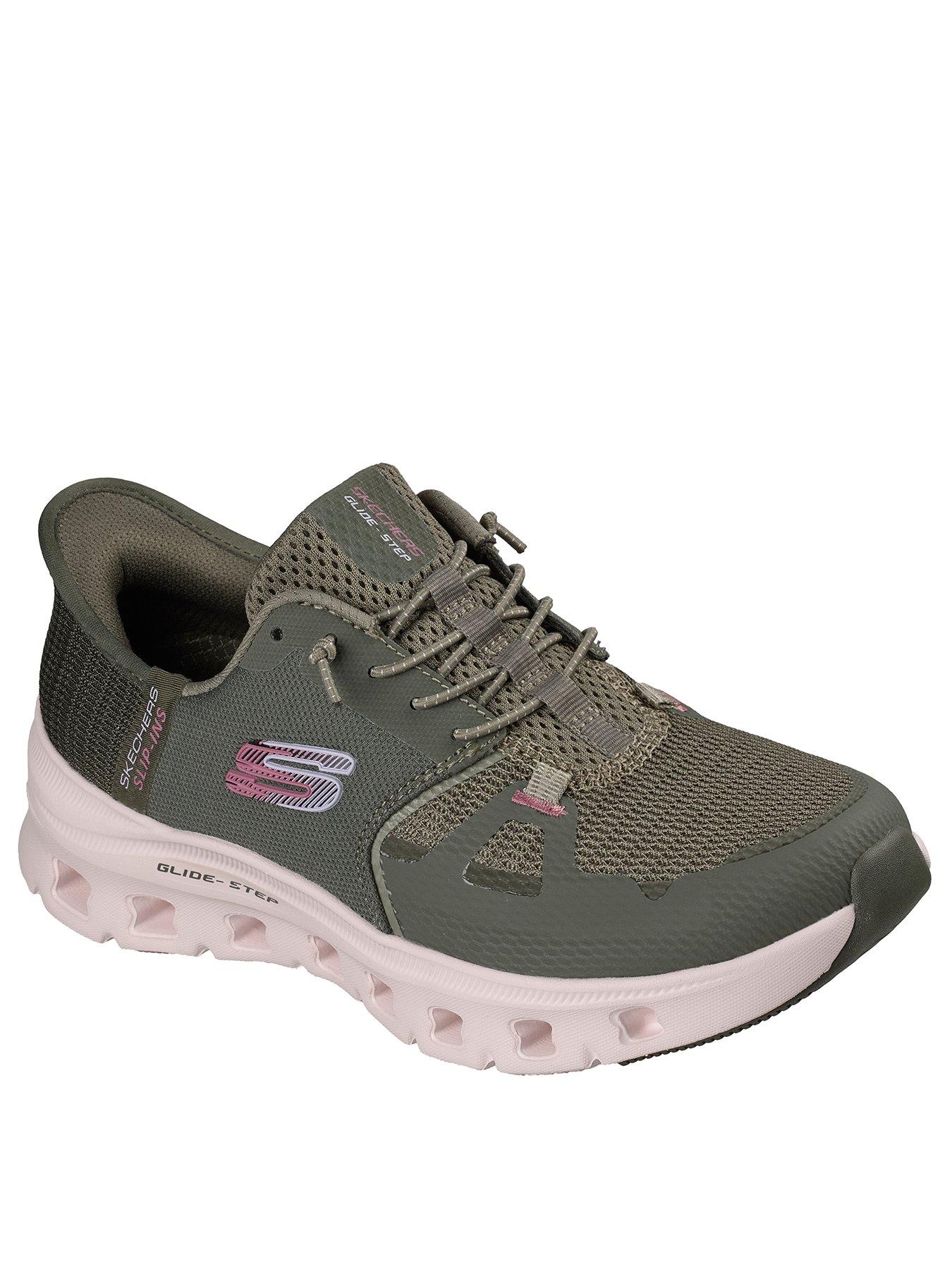 Image 2 of 6 of Skechers Glide-step Pro Hotmelt Overlay Mesh Bungee Slip-ins - Olive