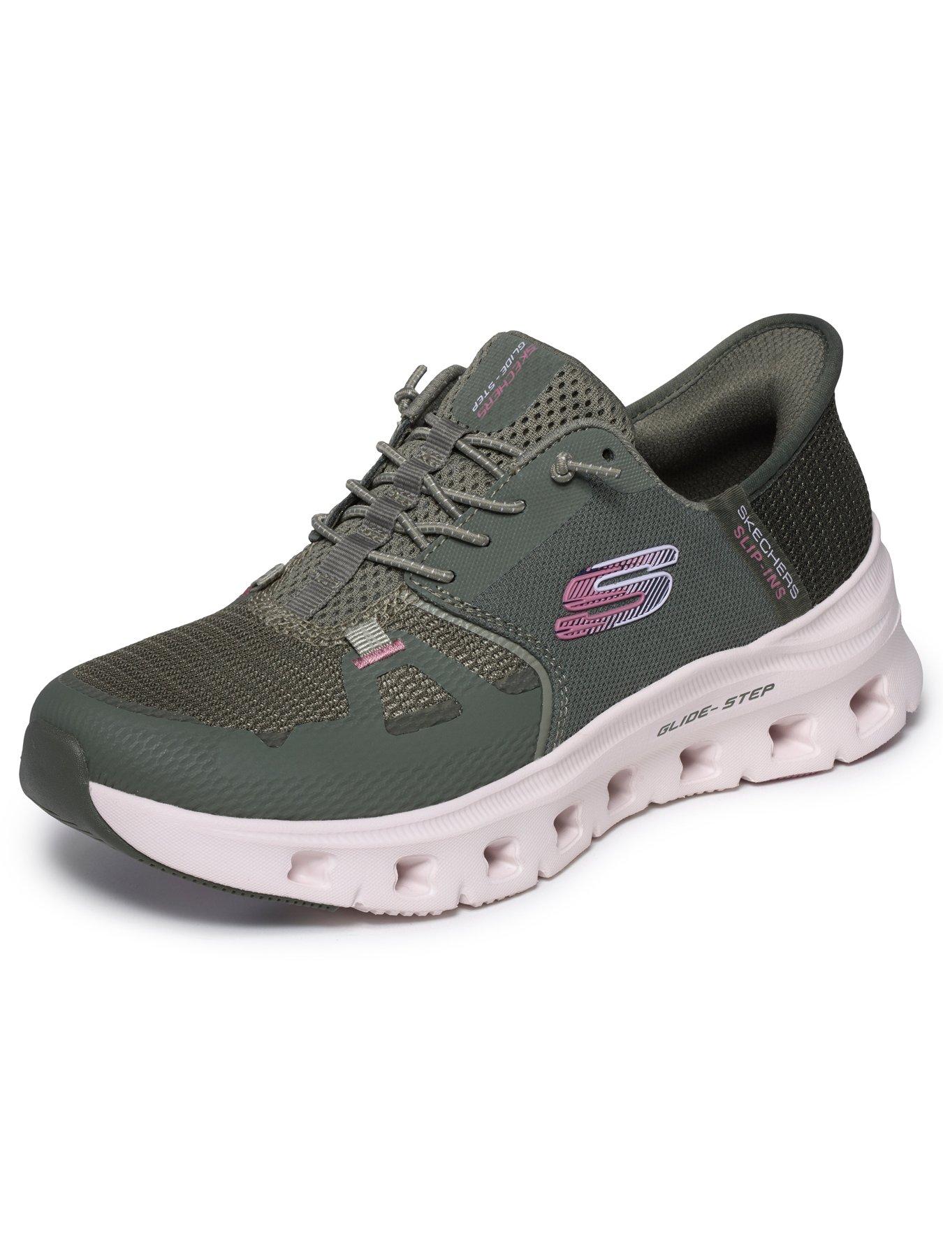 Image 5 of 6 of Skechers Glide-step Pro Hotmelt Overlay Mesh Bungee Slip-ins - Olive