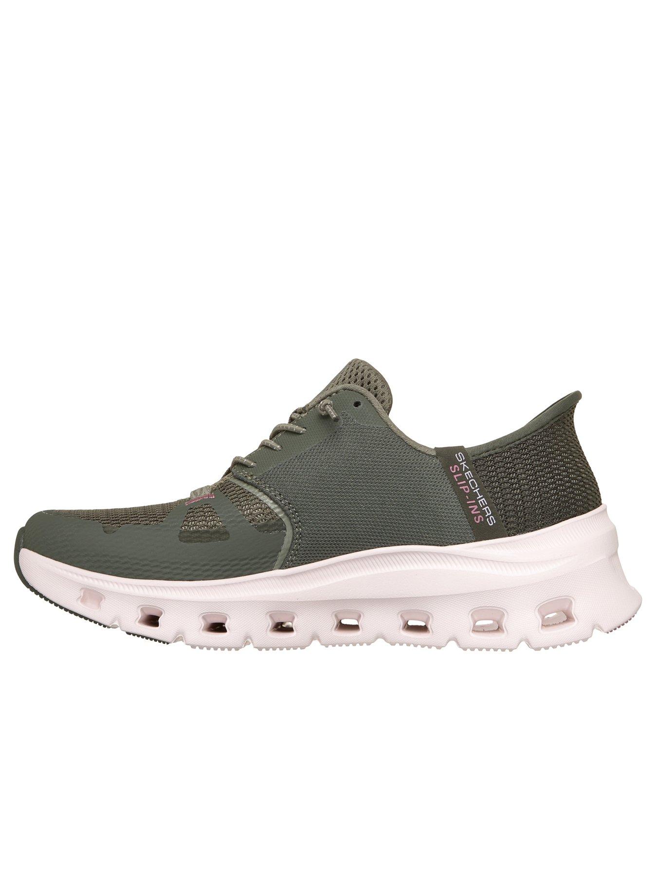 Image 6 of 6 of Skechers Glide-step Pro Hotmelt Overlay Mesh Bungee Slip-ins - Olive
