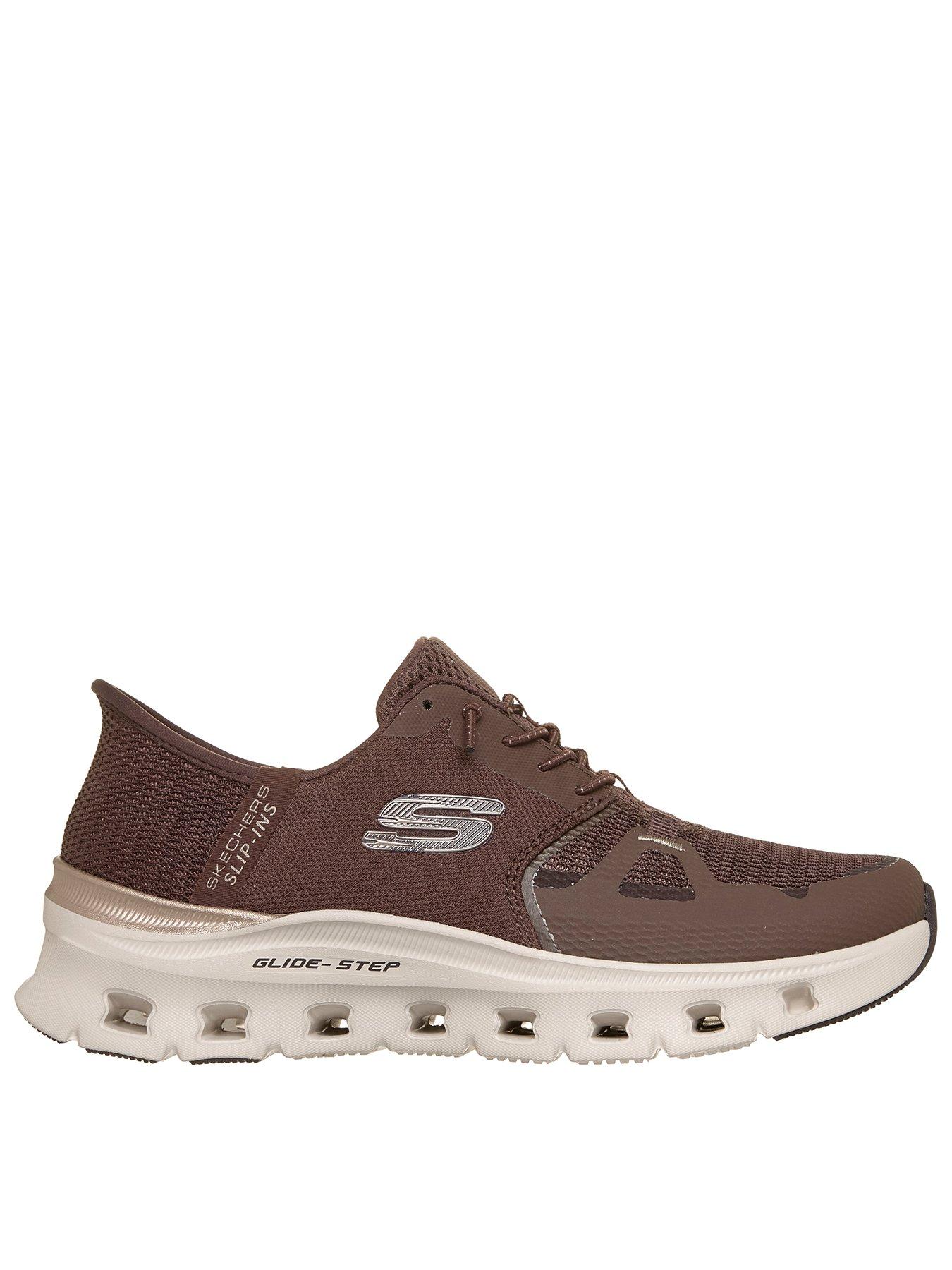Skechers Glide-step Pro Radiant Stride Metallic Hotmelt Overlay Mesh Bungee Slip-ins - Brown