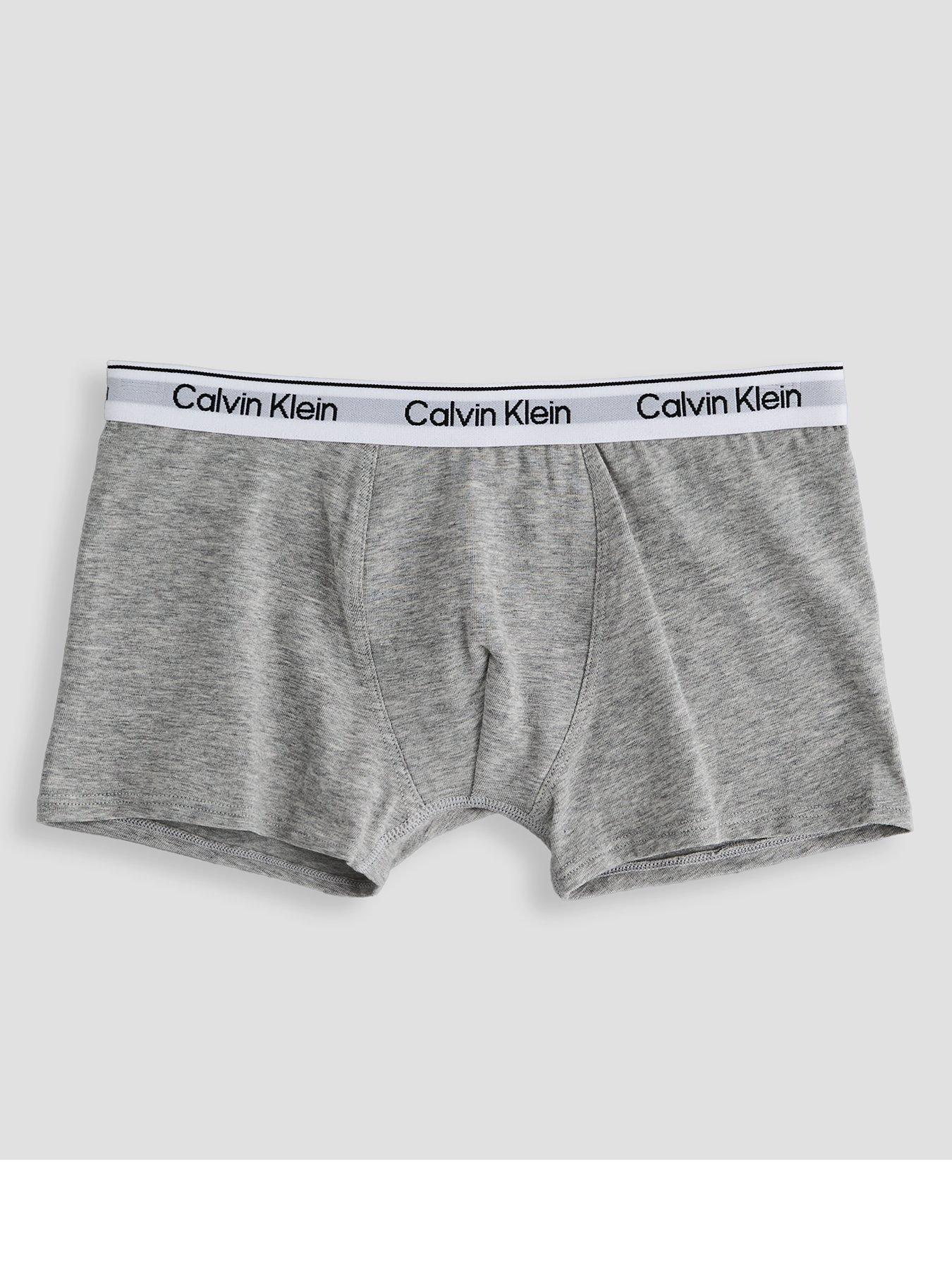 Image 2 of 5 of Calvin Klein Boys 2 Pack Modern Cotton Trunk - Black/Grey - Multi