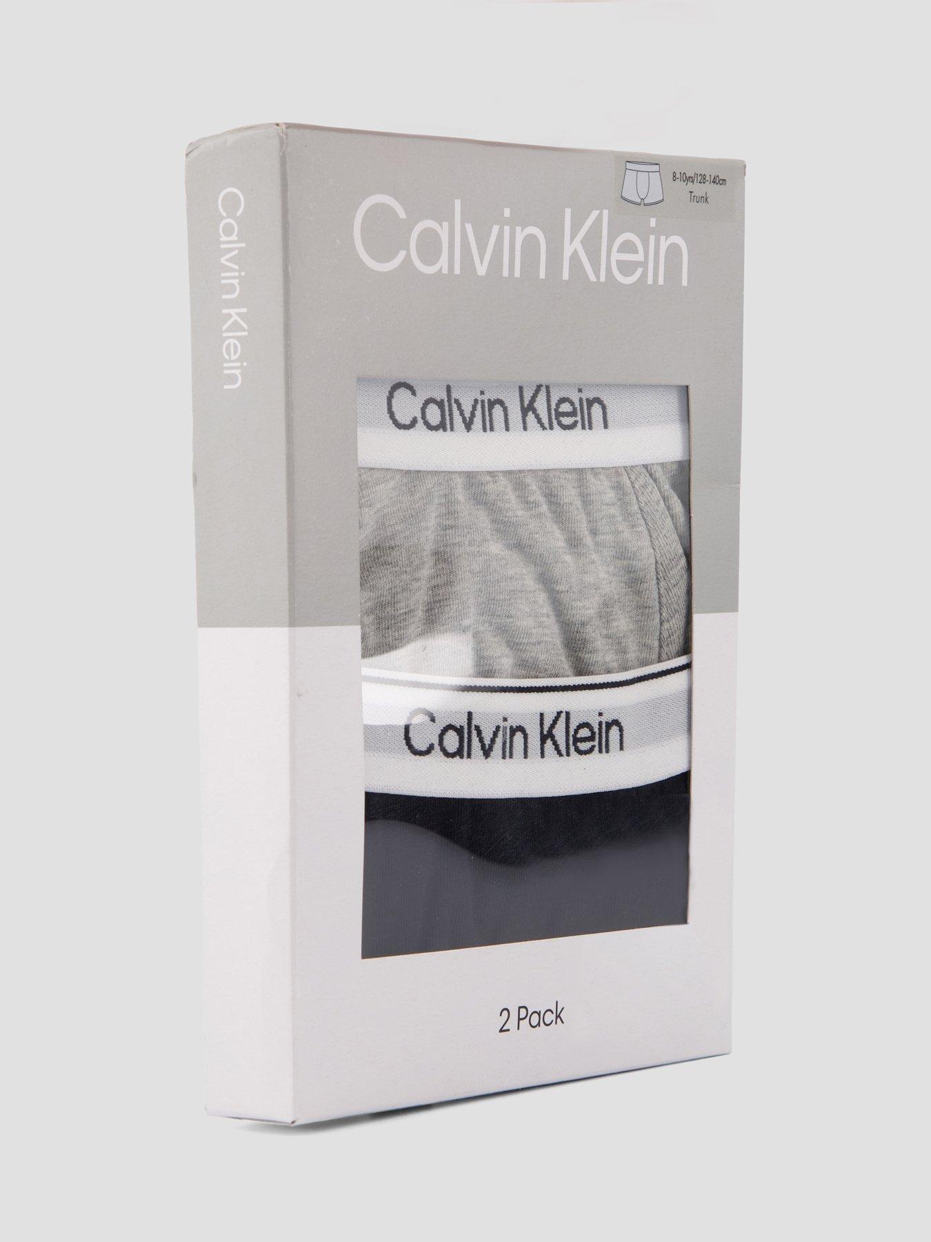 Image 5 of 5 of Calvin Klein Boys 2 Pack Modern Cotton Trunk - Black/Grey - Multi