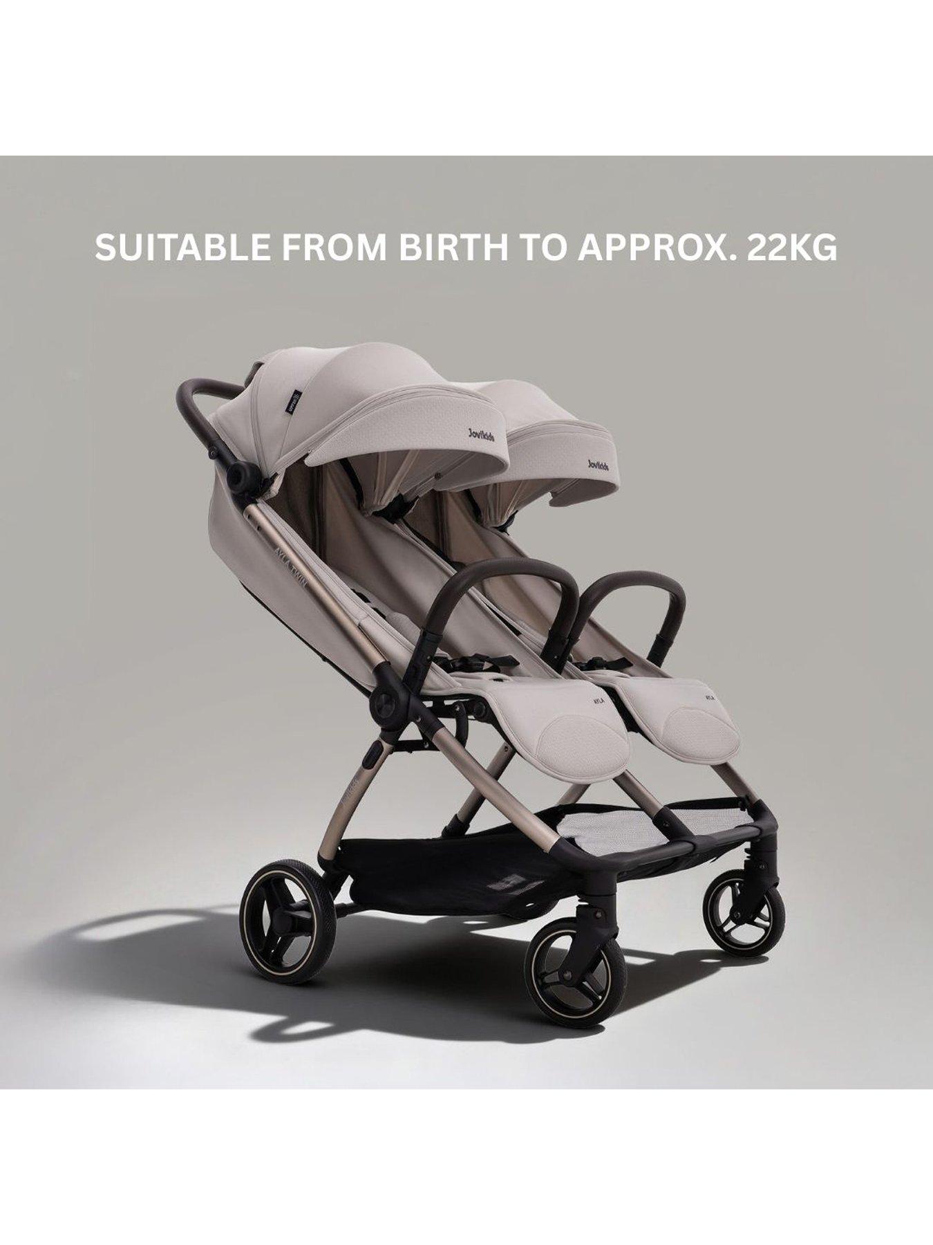 Image 2 of 8 of Jovikids Ayla Twin Stroller - Dawn Beige