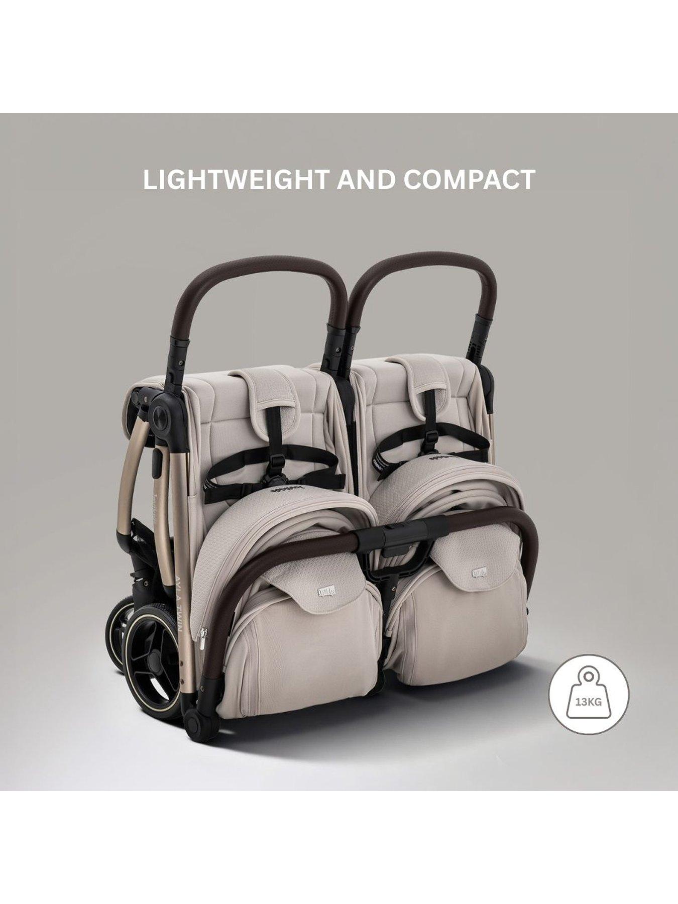 Image 4 of 8 of Jovikids Ayla Twin Stroller - Dawn Beige