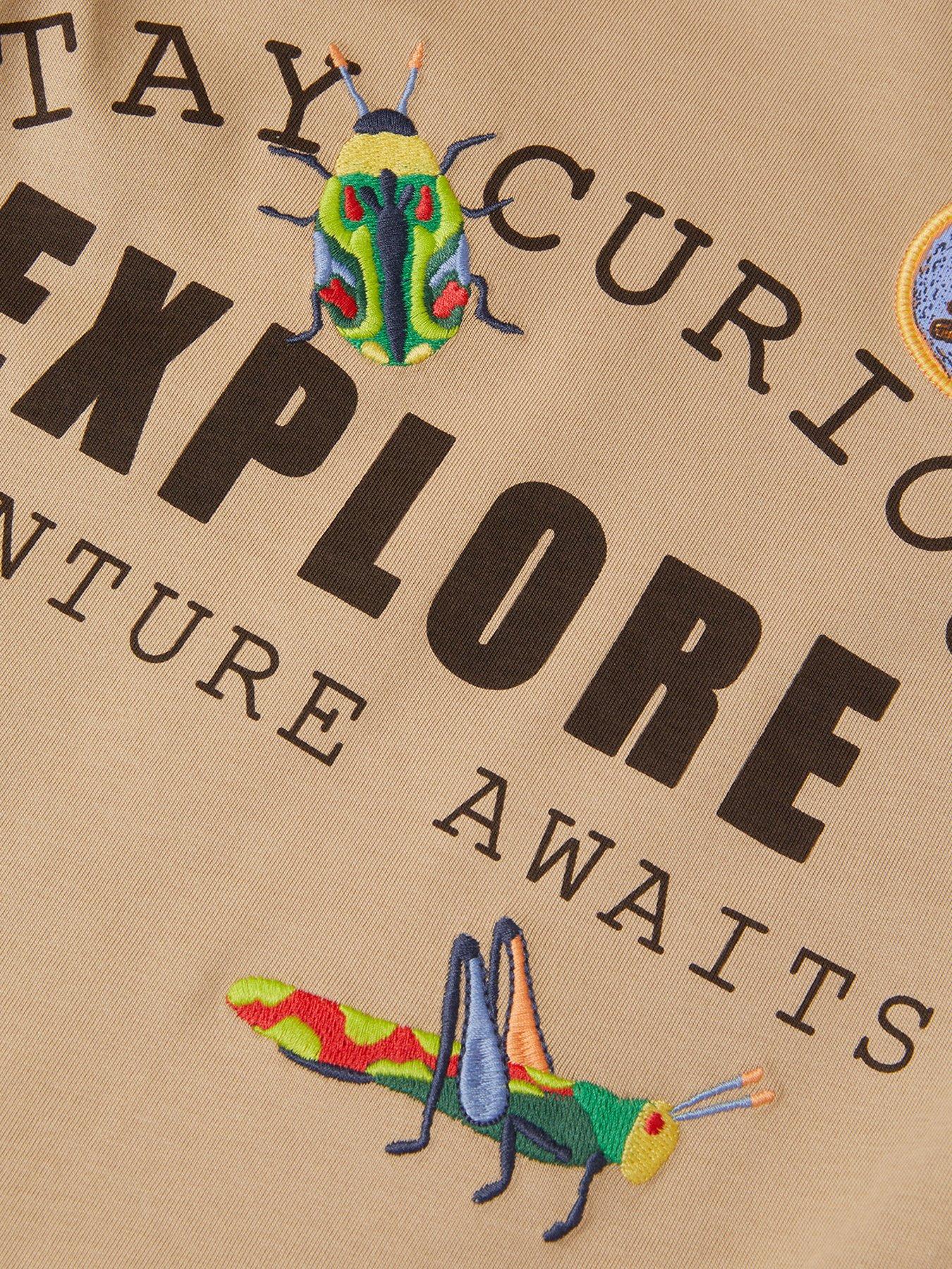  image of monsoon-boys-explore-tshirt-sweat-top-beige