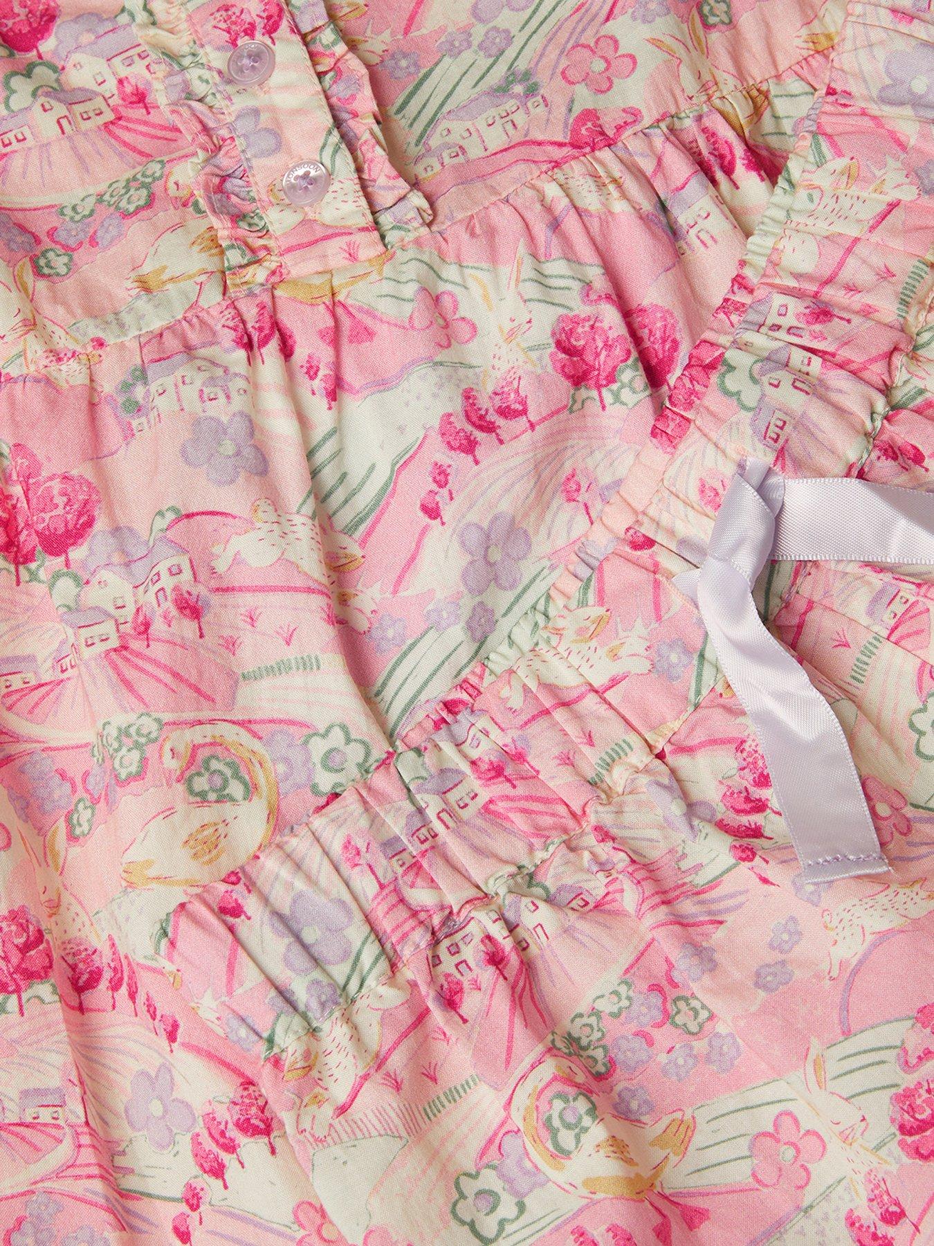  image of monsoon-girls-easter-print-woven-pyjamas-pink