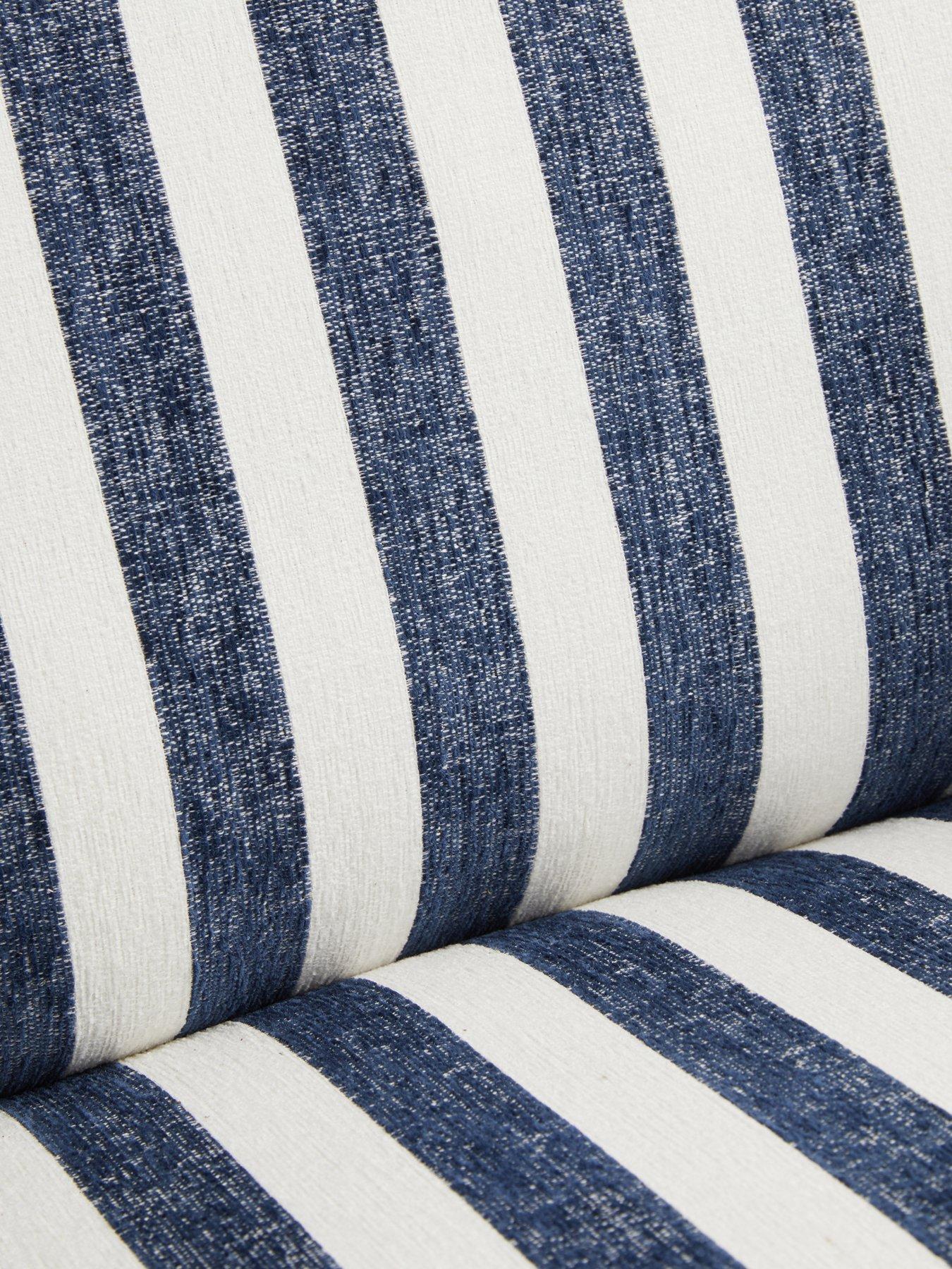 Image 5 of 7 of The Very Collection Coast Striped Snuggle Chair + Footstool (Buy &amp; SAVE!) - FSC&reg; Certified