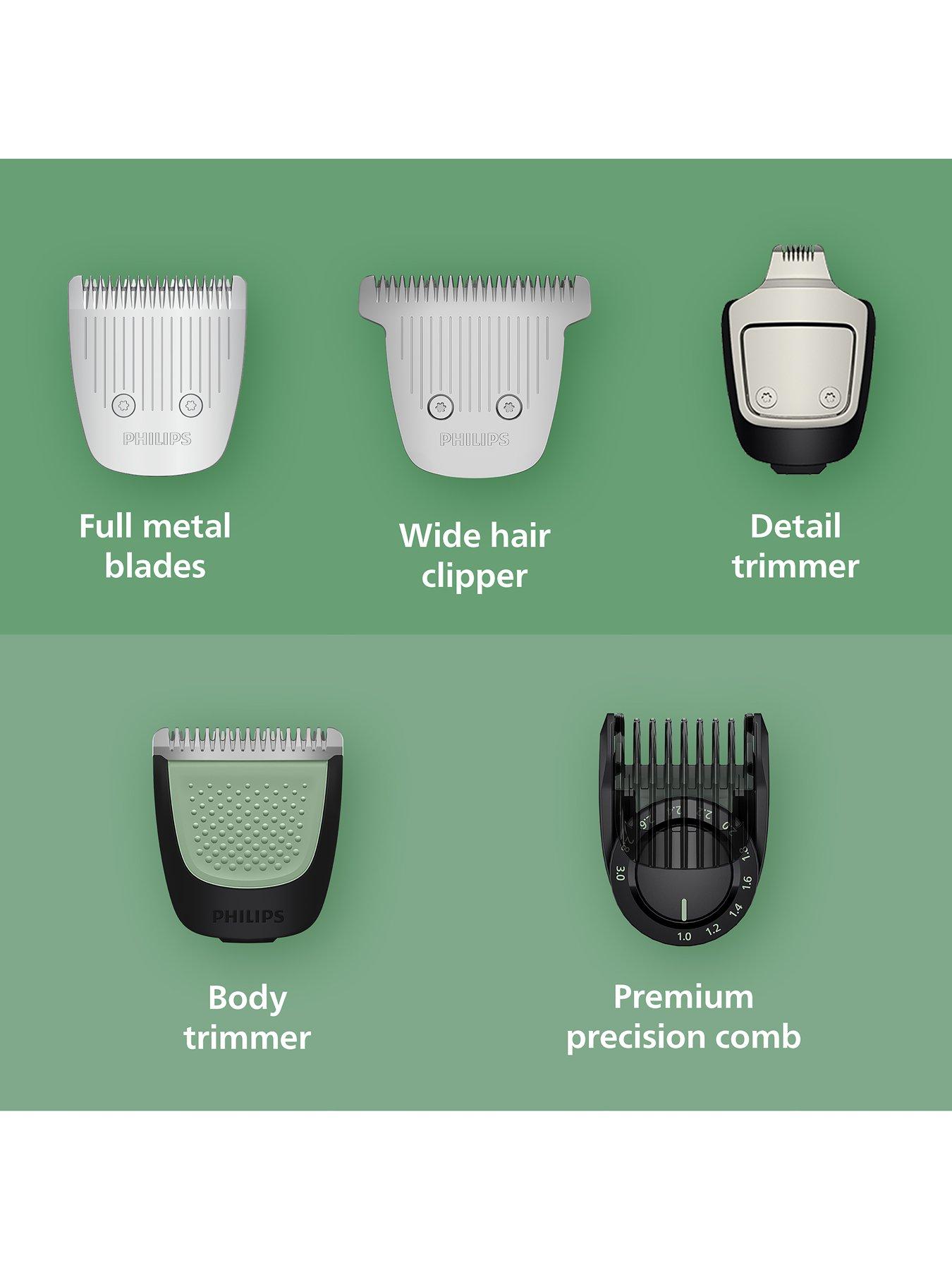 Image 4 of 8 of Philips Multigroom 9000 Series All-in-One 20-Piece Beard, Hair &amp; Nose Trimmer, + OneBlade Grooming Set 27 Length Settings (0.2- 20 mm), MG9557/15