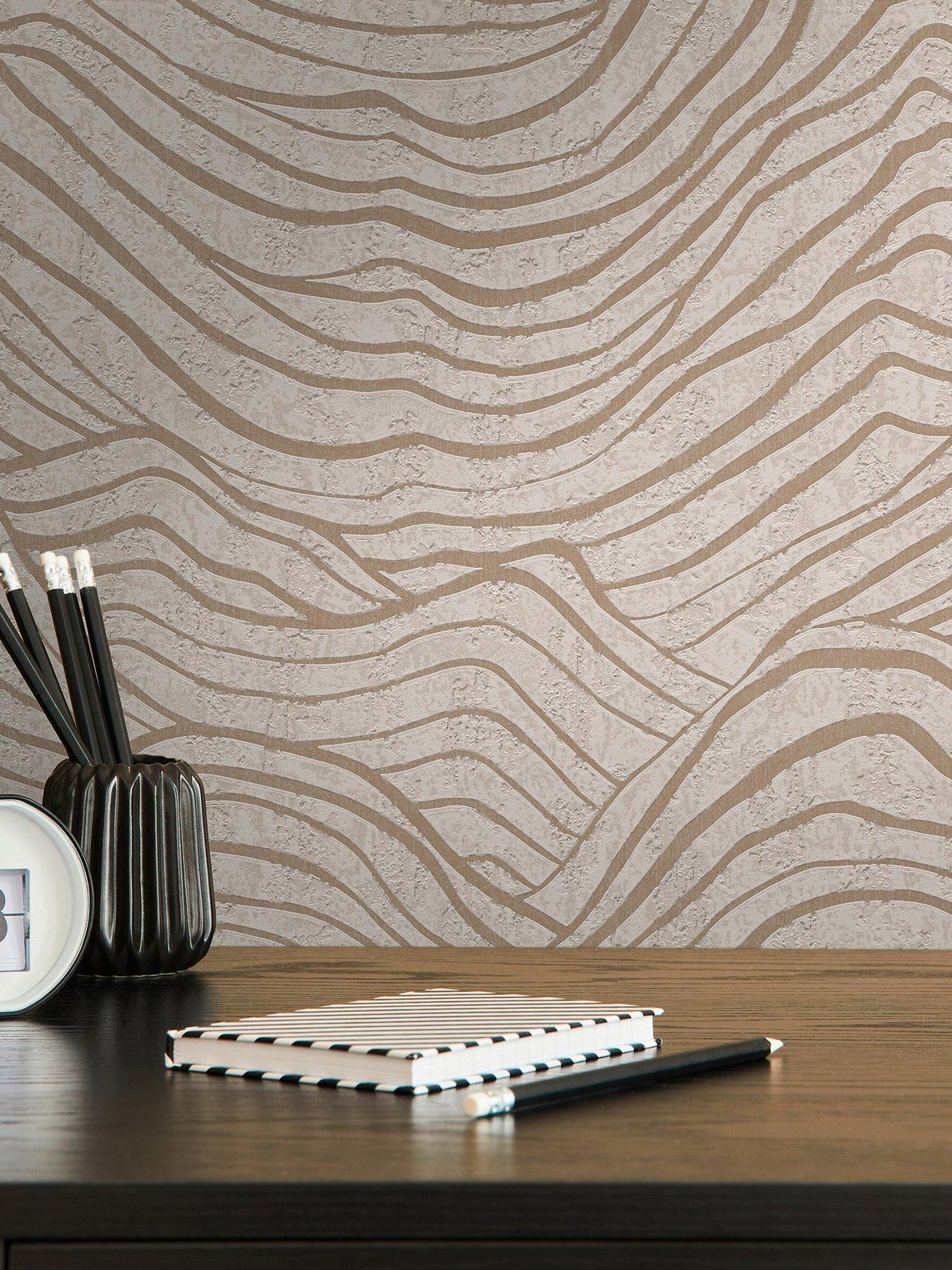 Image 3 of 7 of AS Creation Fosil Waves  Metallic Non Woven Wallpaper