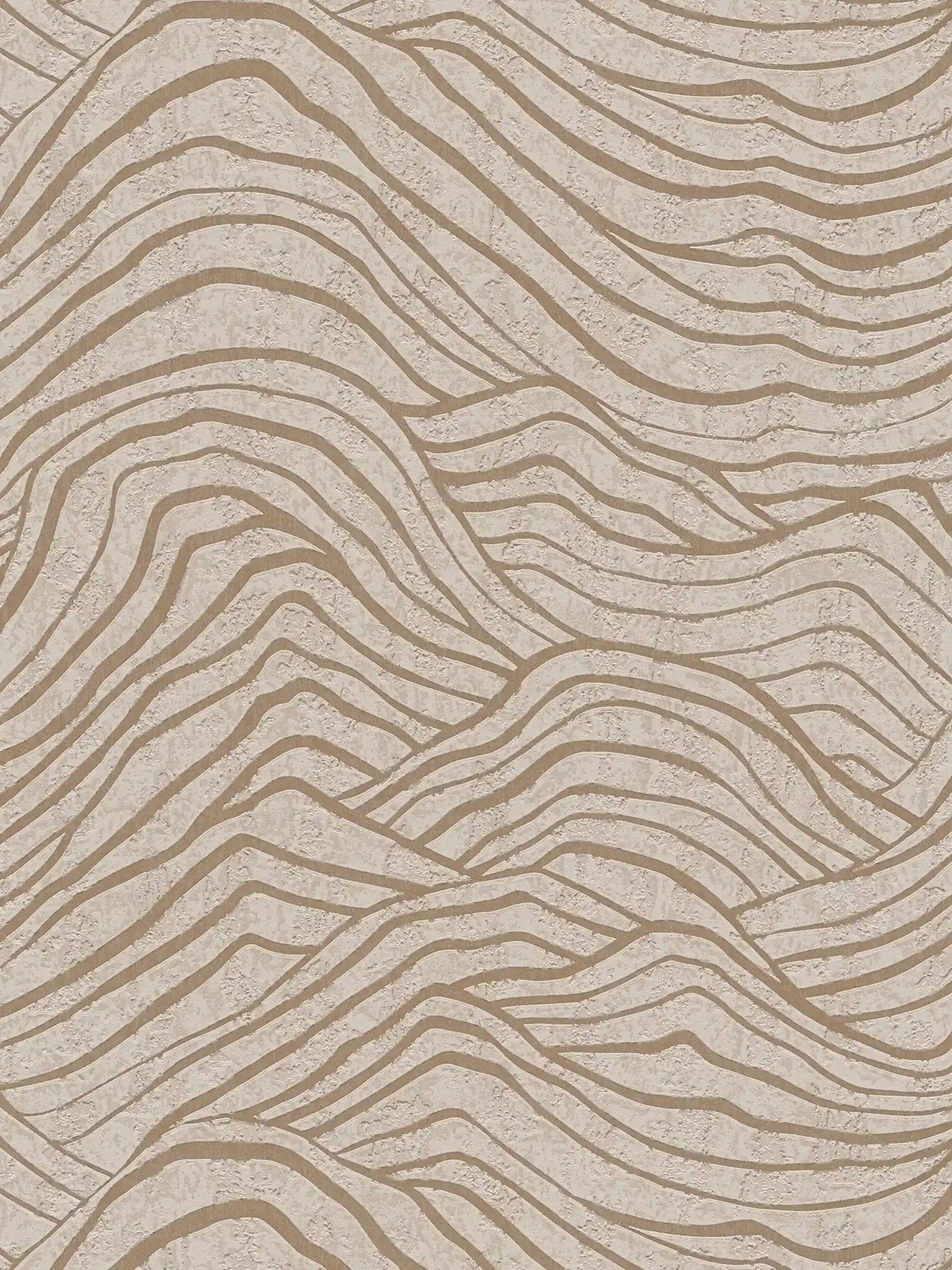 Image 7 of 7 of AS Creation Fosil Waves  Metallic Non Woven Wallpaper