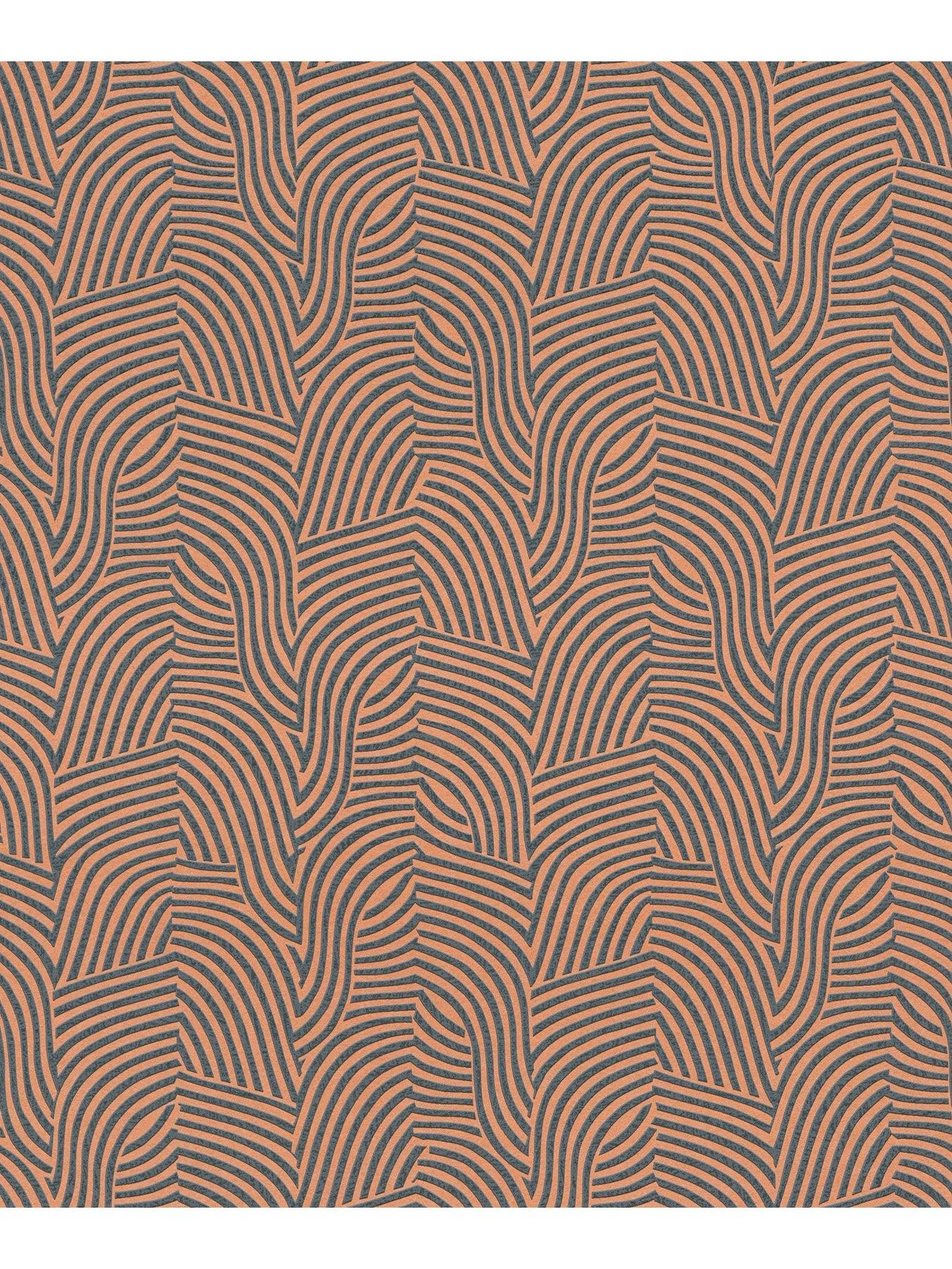  image of as-creation-fosil-structure-orange-non-woven-wallpaper