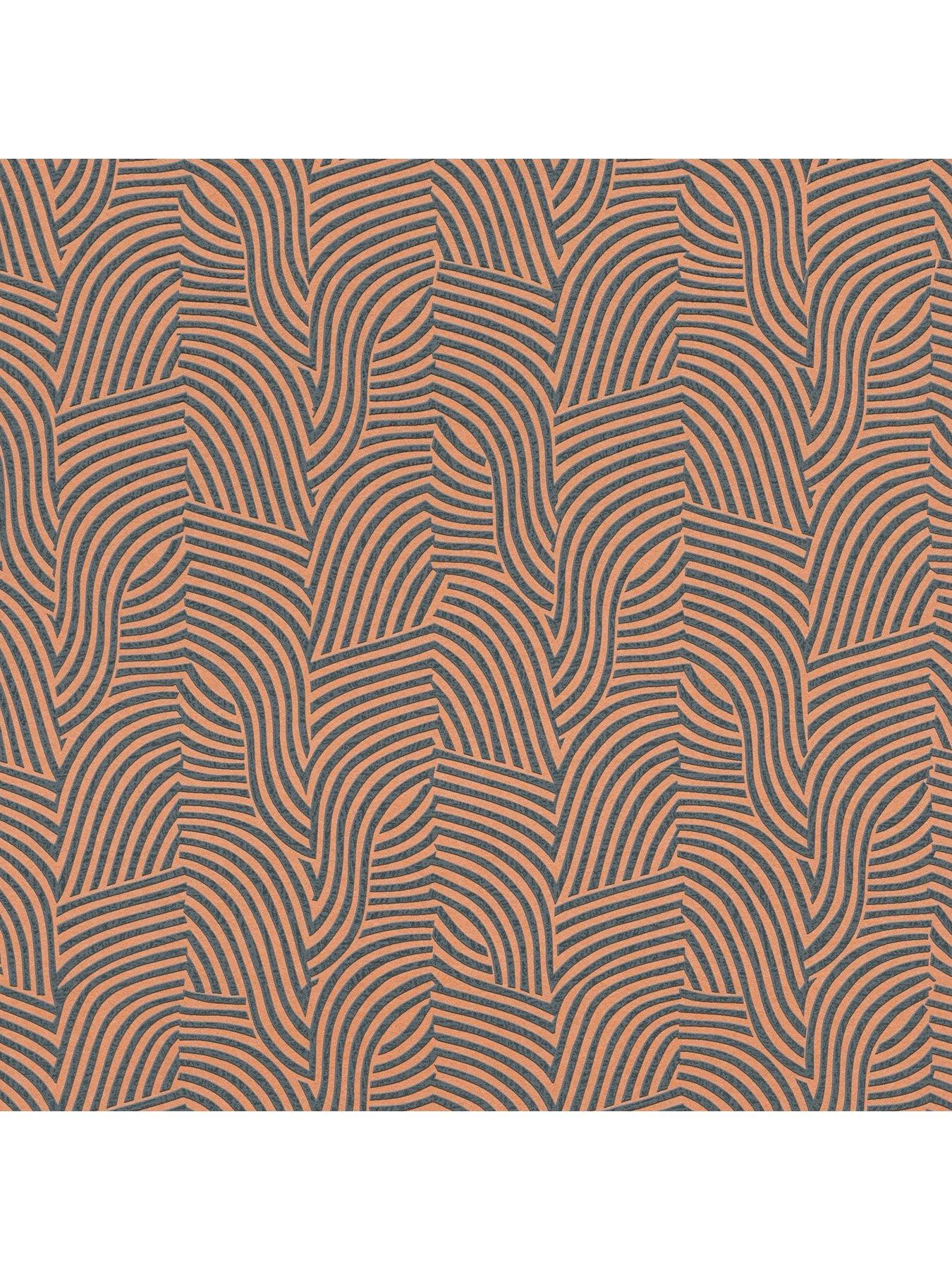  image of as-creation-fosil-structure-orange-non-woven-wallpaper