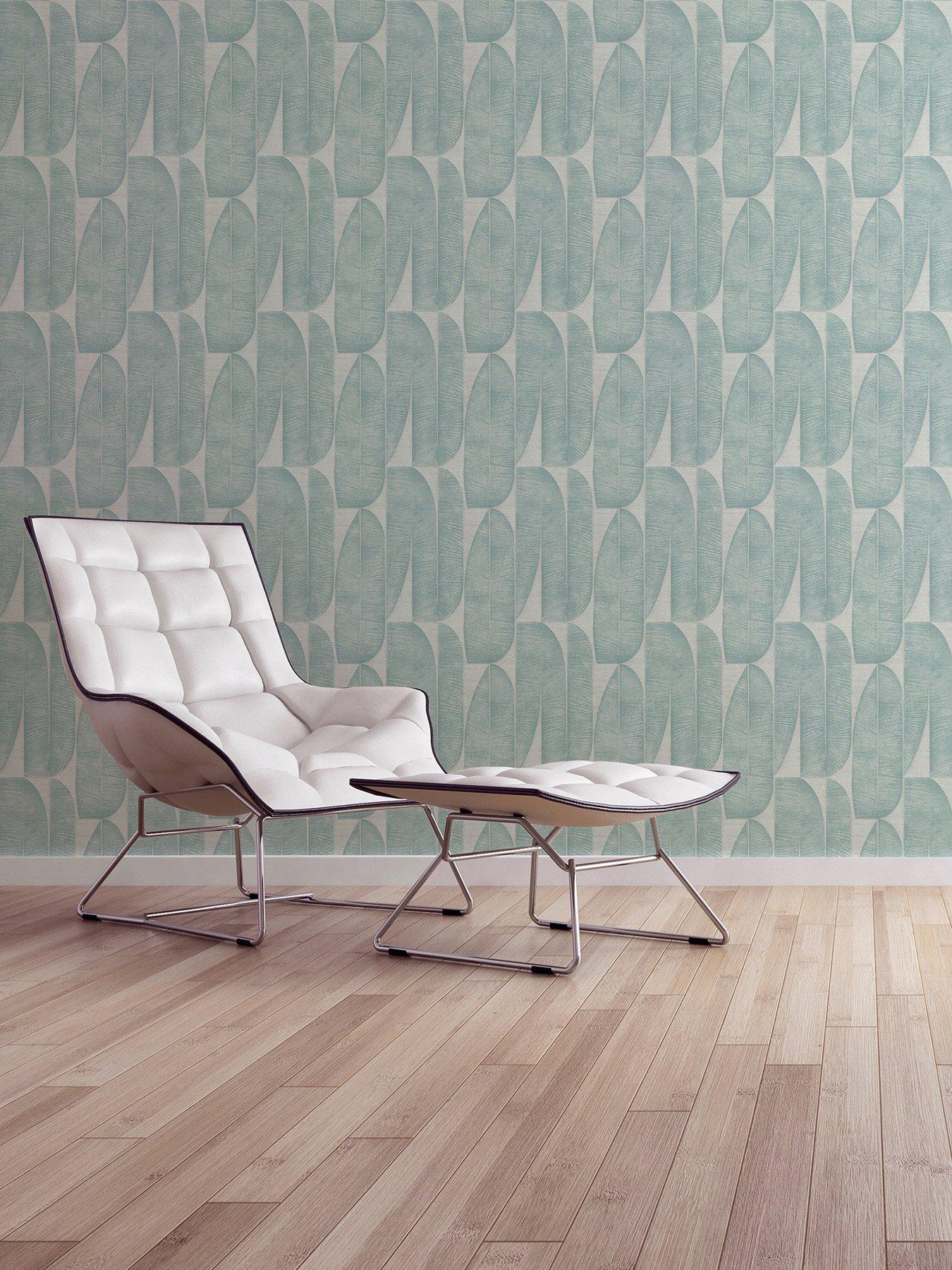 AS Creation Life Leaf Blue Non Woven Wallpaper