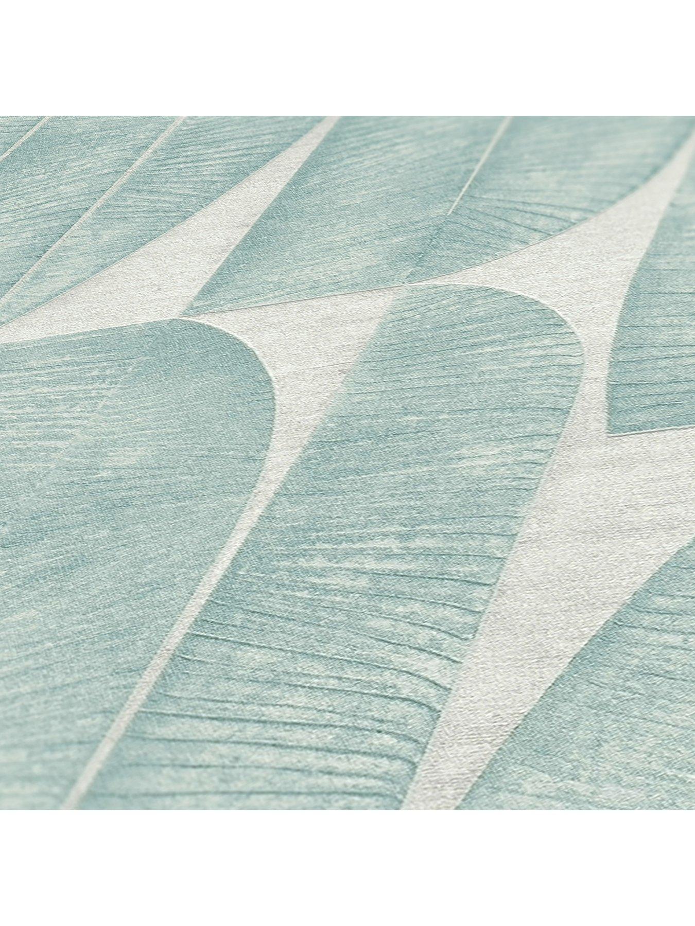  image of as-creation-life-leaf-blue-non-woven-wallpaper