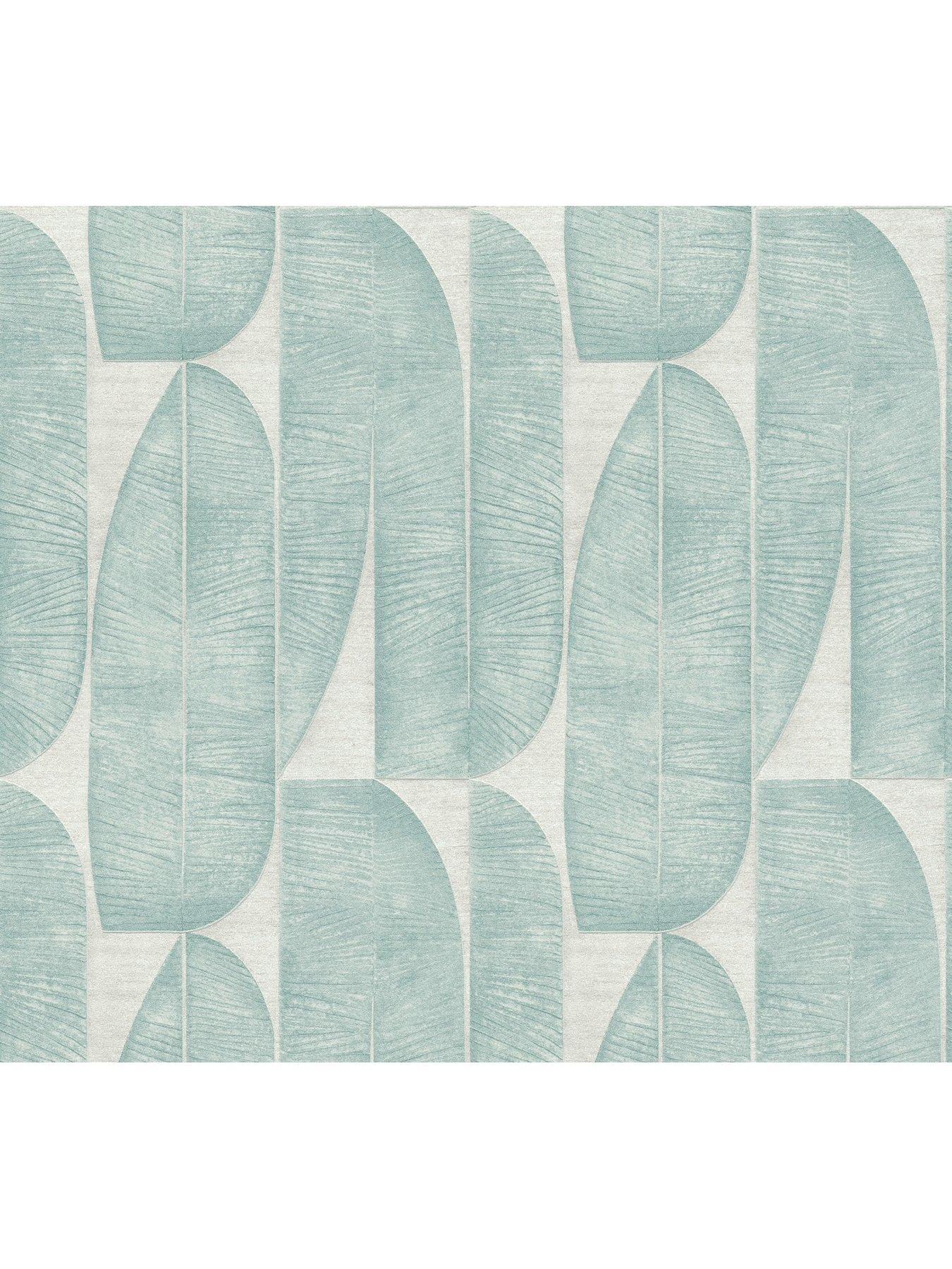  image of as-creation-life-leaf-blue-non-woven-wallpaper