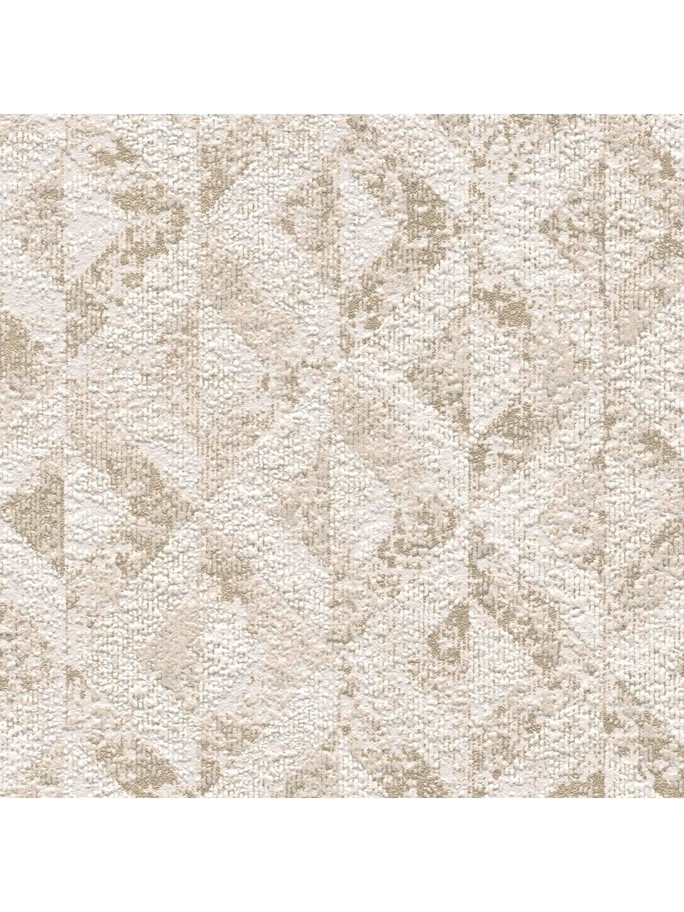 Image 2 of 7 of AS Creation Block print Beige Non Woven Wallpaper
