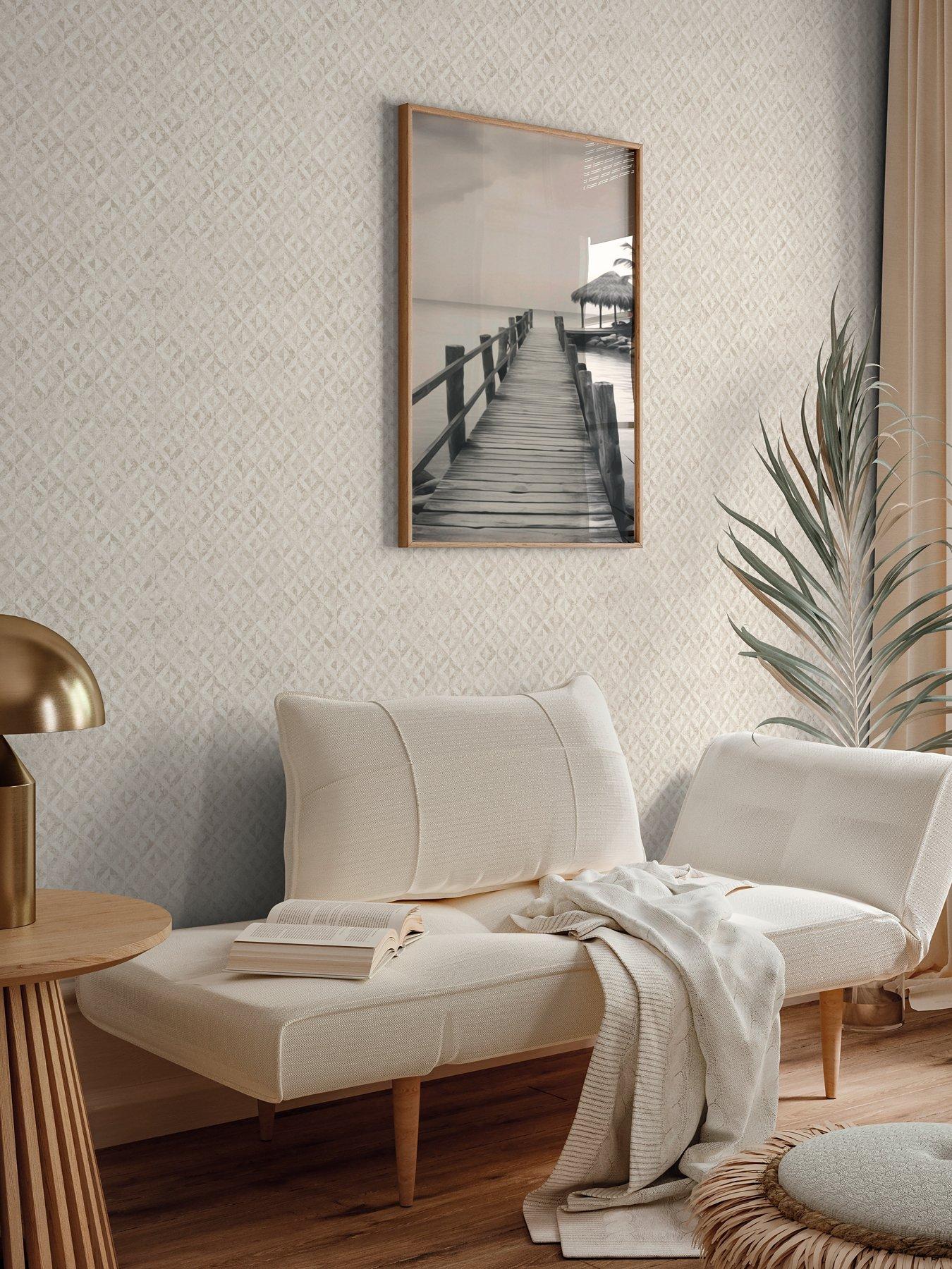 Image 7 of 7 of AS Creation Block print Beige Non Woven Wallpaper