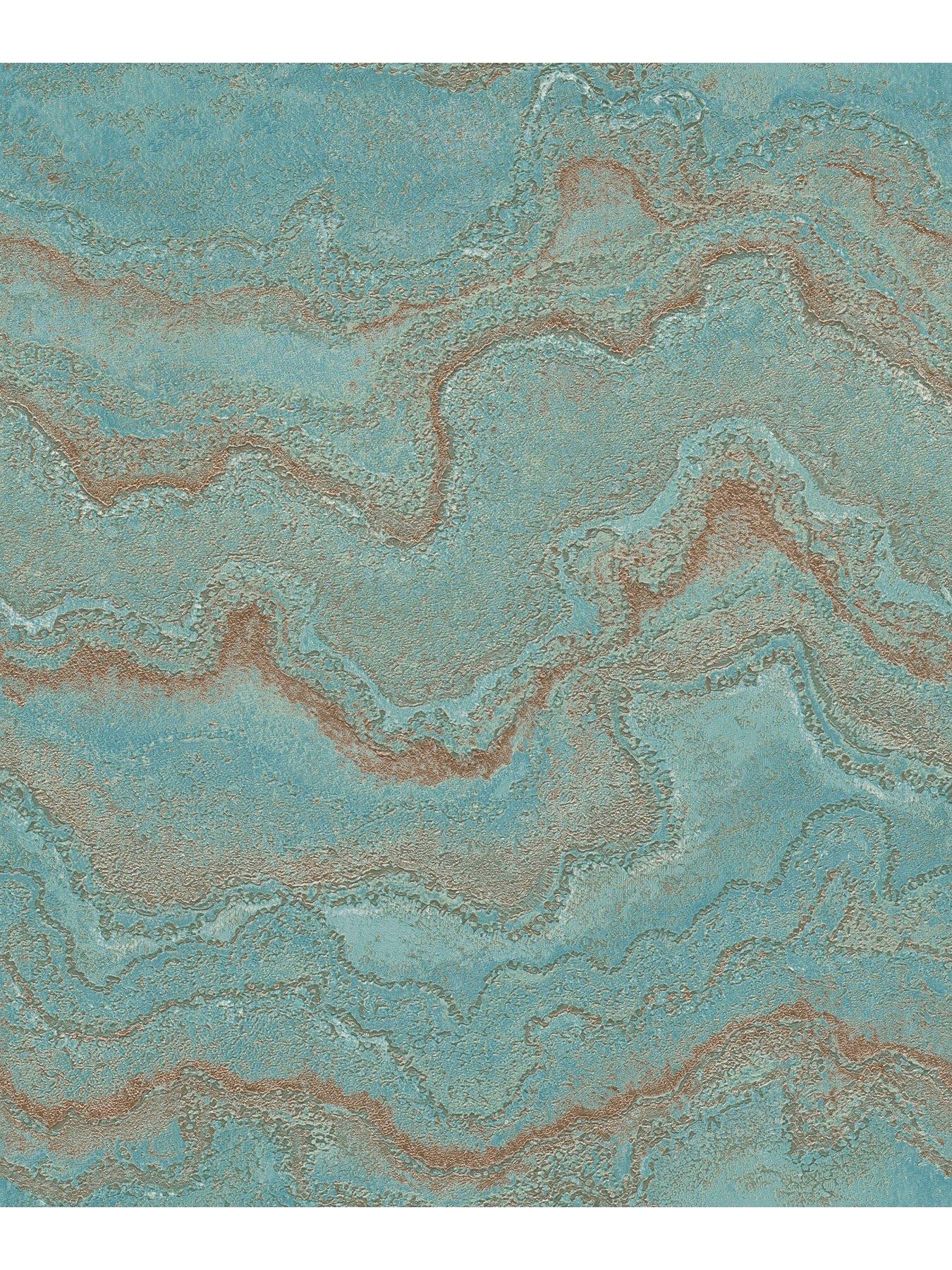 Image 2 of 7 of AS Creation Elements Blue Metallic Non Woven Wallpaper