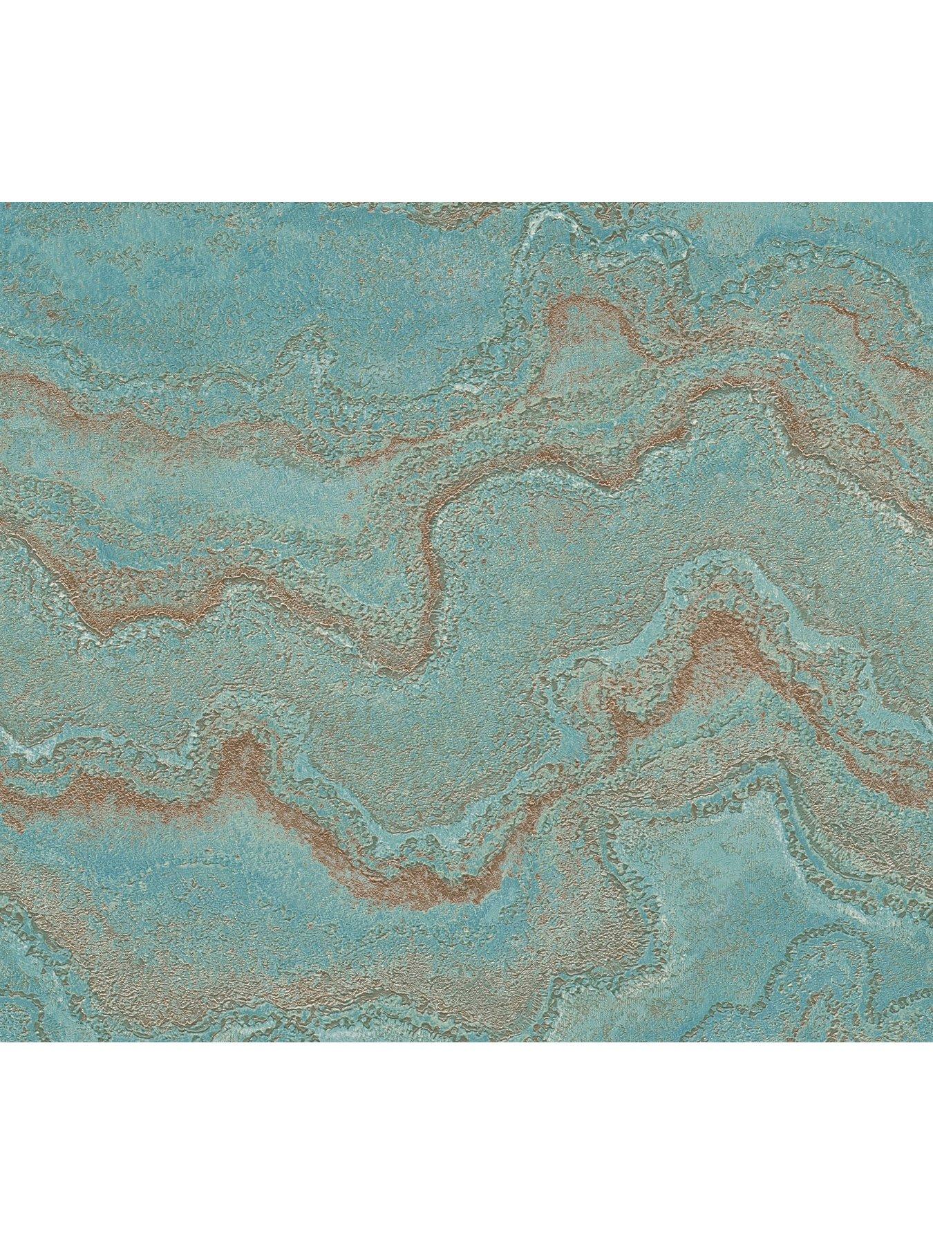 Image 6 of 7 of AS Creation Elements Blue Metallic Non Woven Wallpaper