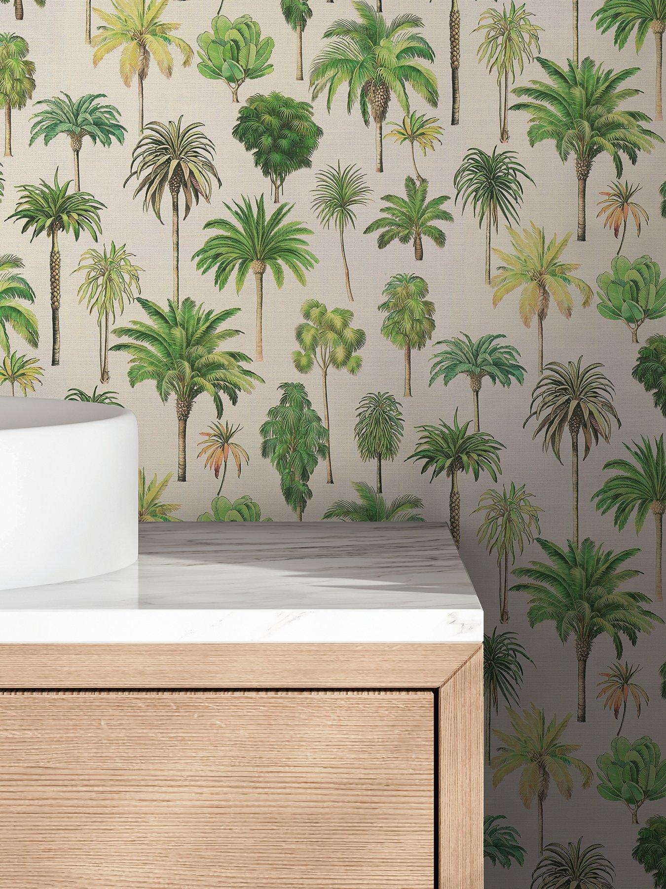 Image 4 of 7 of AS Creation Palm Springs Green Non Woven Wallpaper