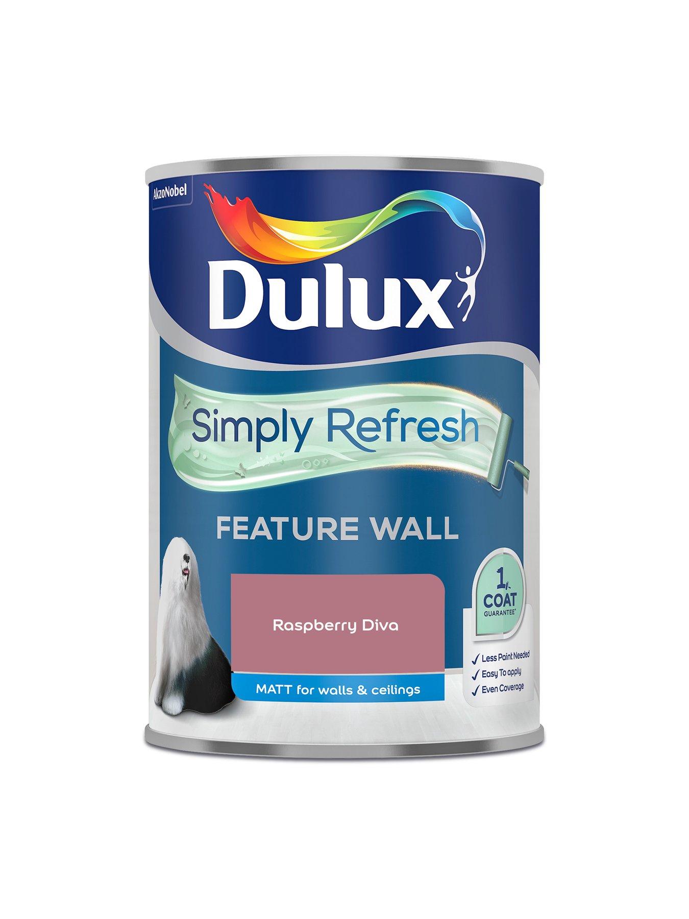 Image 2 of 6 of Dulux Stain Resistant One Coat Feature Wall Raspberry Diva 1.25L Paint