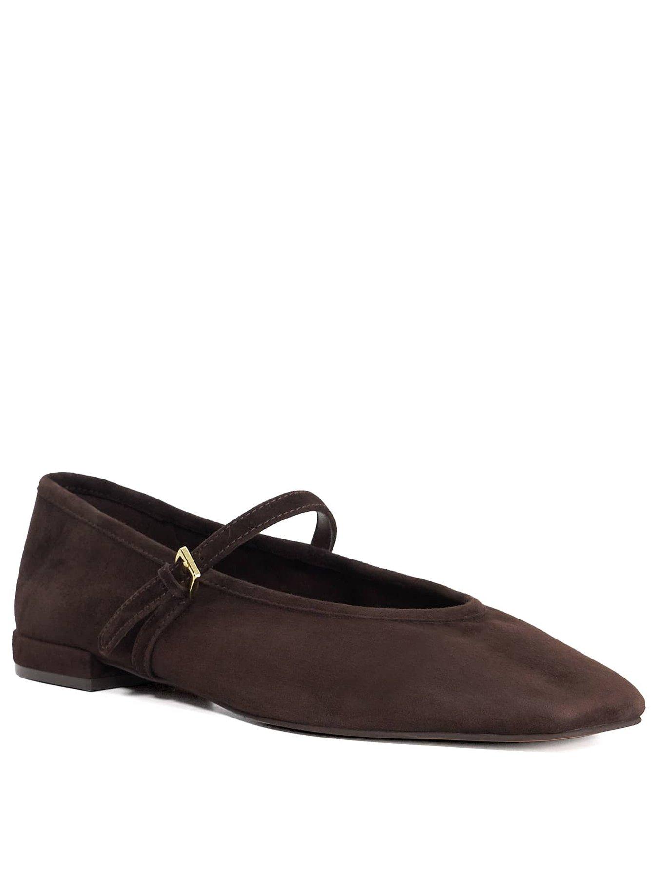  image of dune-london-heartthrob-ballet-pumps-brown