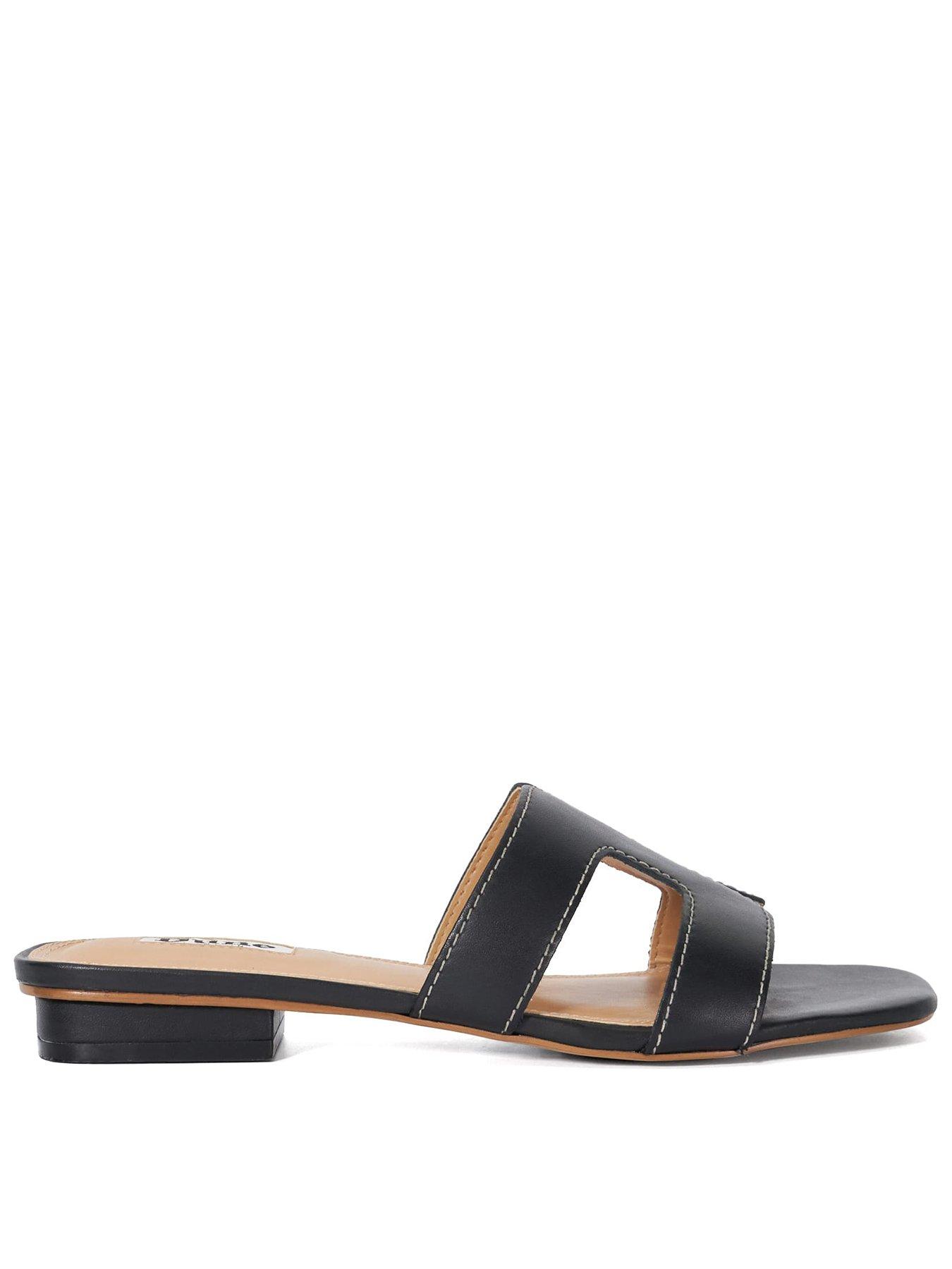 Image 1 of 6 of Dune London Loupe Sliders - Black