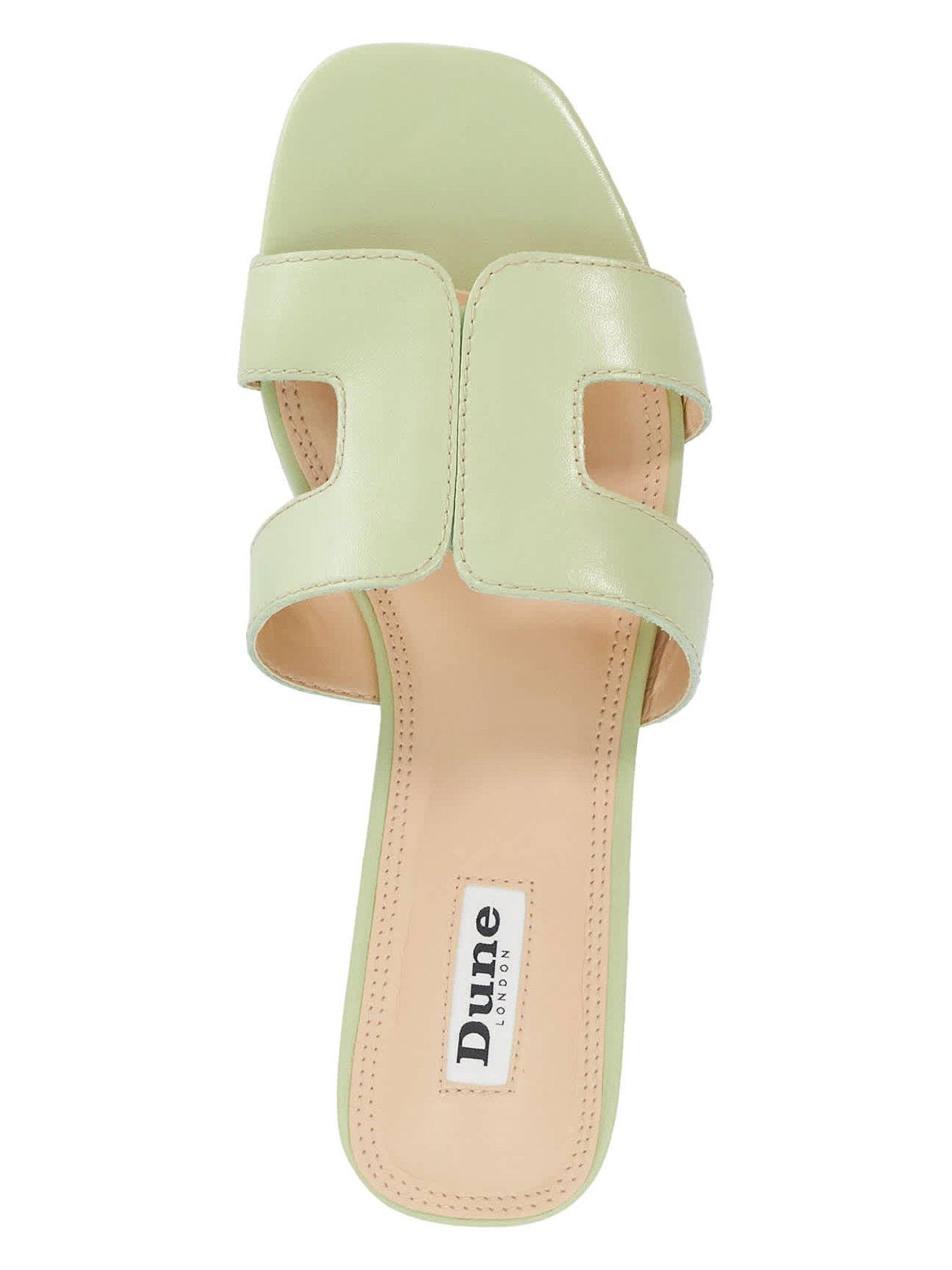  image of dune-london-loupe-flat-sandals-sage
