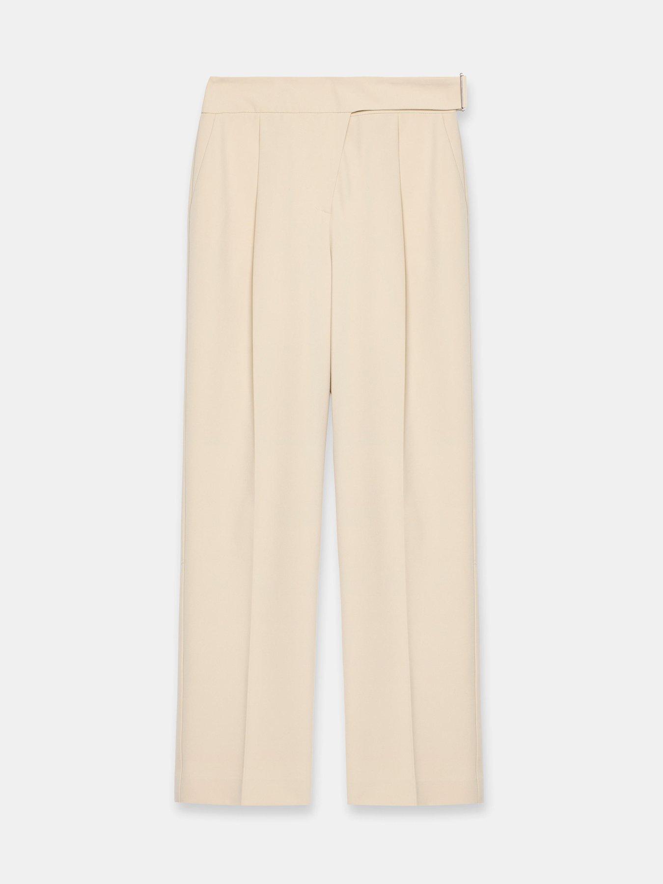  image of mint-velvet-neutral-tapered-clean-trouser