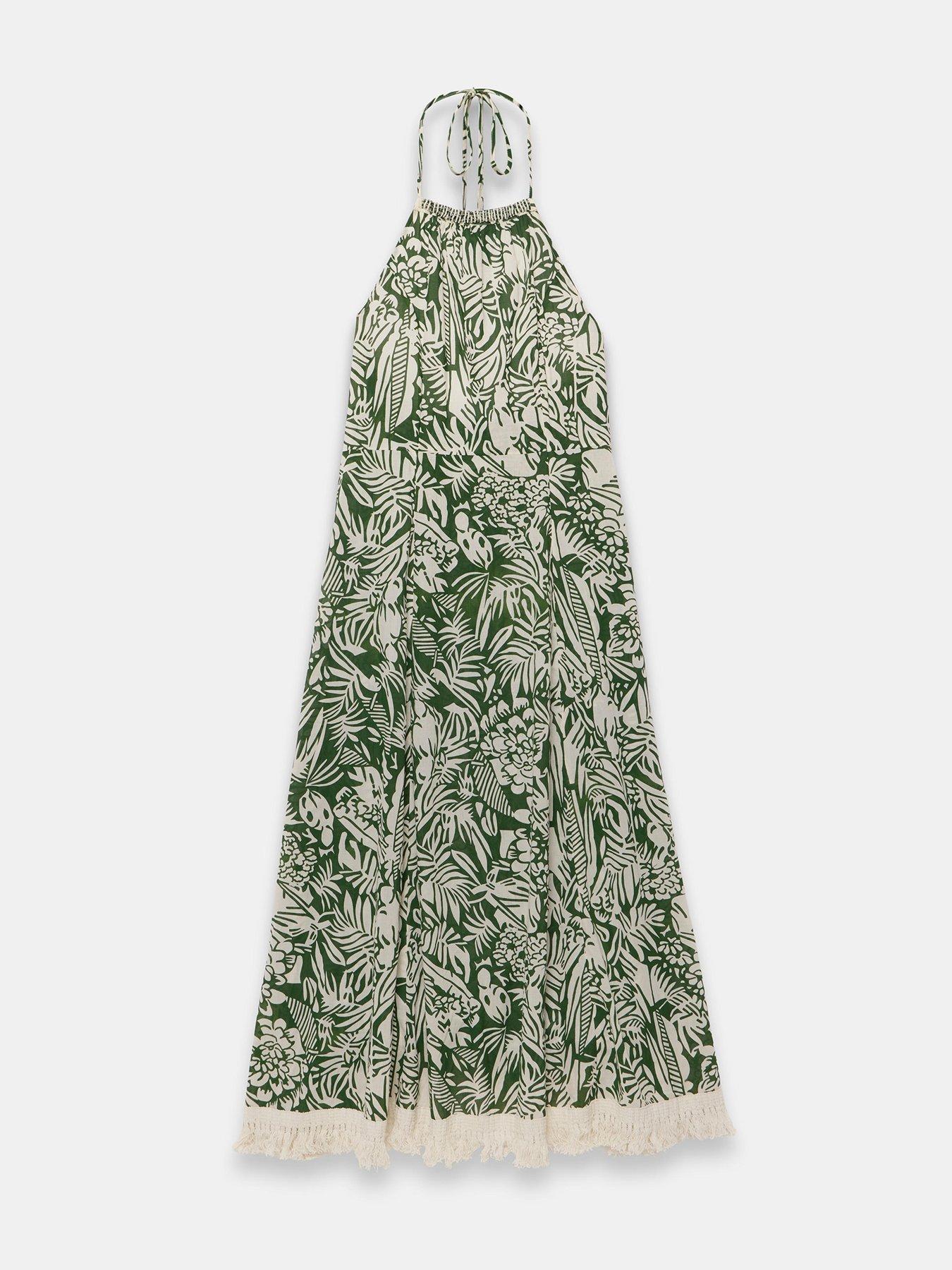 Image 5 of 6 of Mint Velvet Printed Halterneck Maxi Dress
