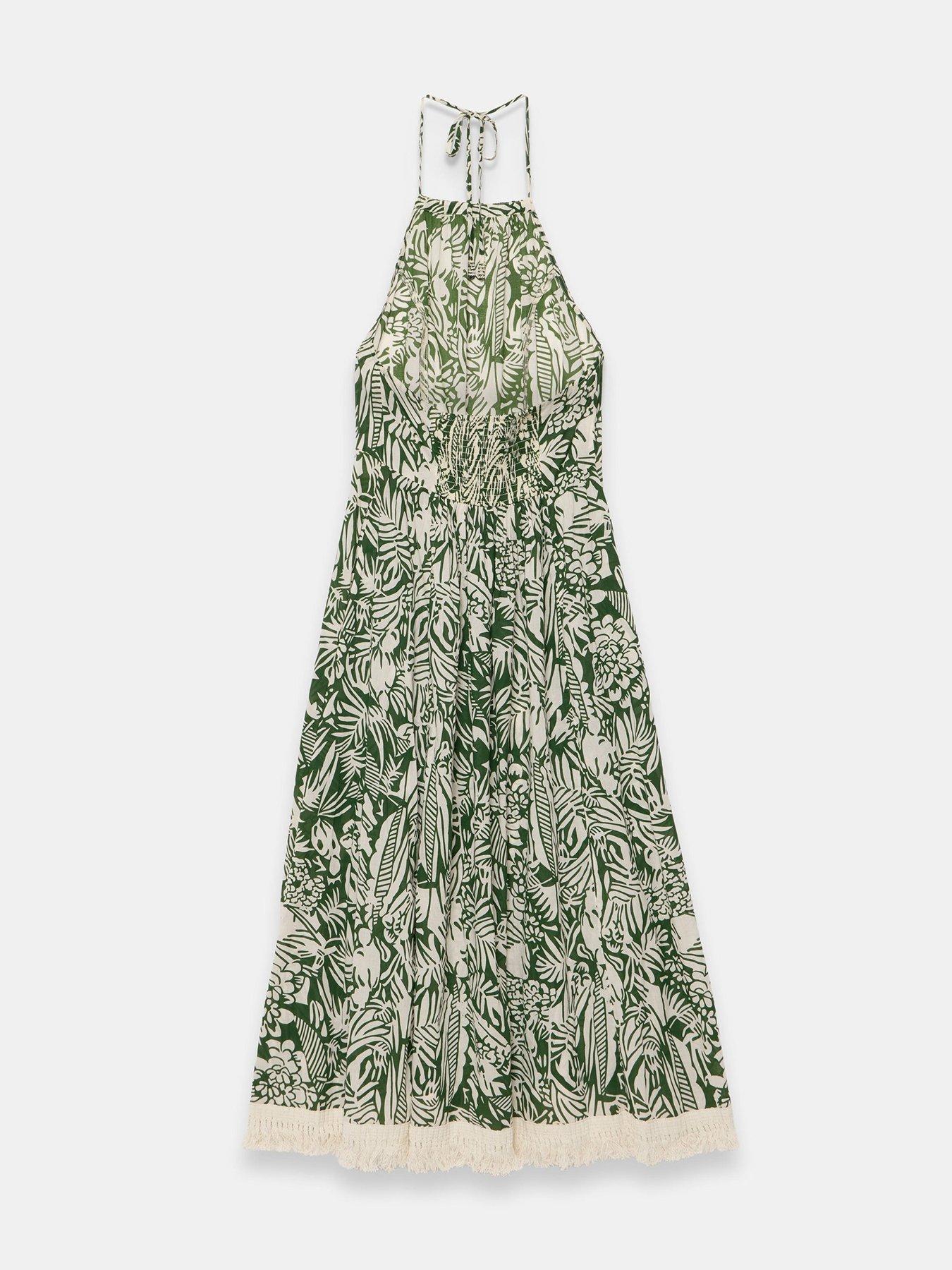 Image 6 of 6 of Mint Velvet Printed Halterneck Maxi Dress
