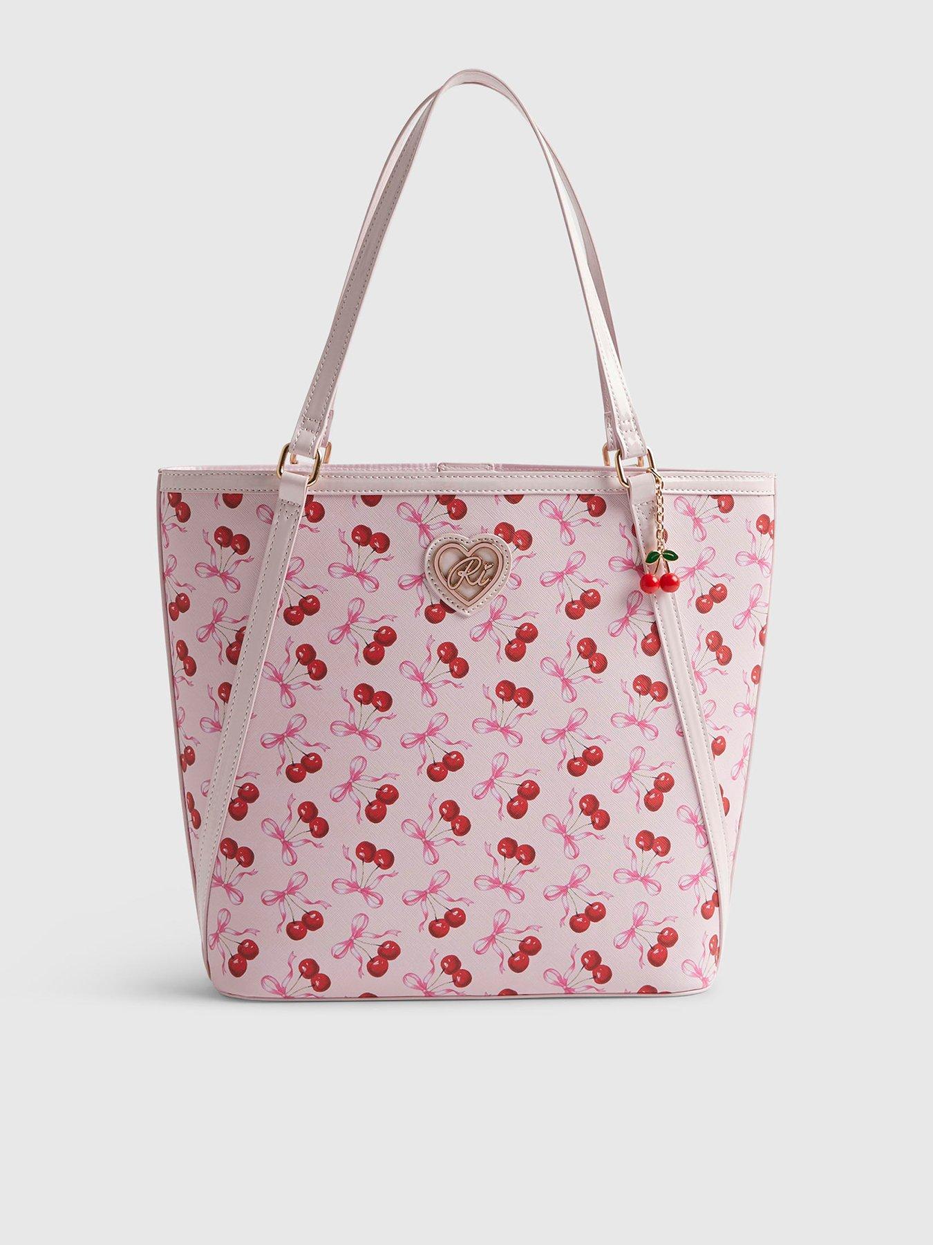 River Island Older Girls Cherry Print Shopper Bag - Pink