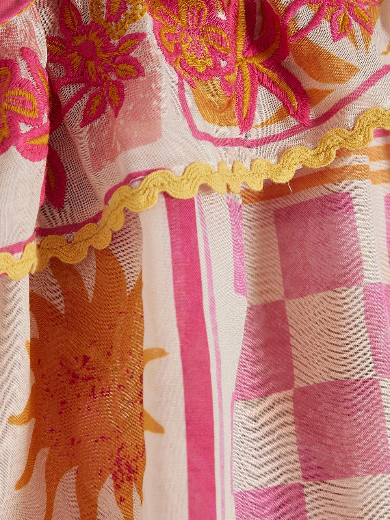 Image 4 of 5 of River Island Older Girls Postcard Top And Maxi Skirt Set - Pink
