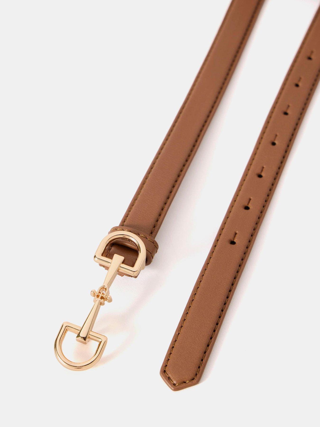 outfit image of mint-velvet-tan-leather-snaffle-belt-brown