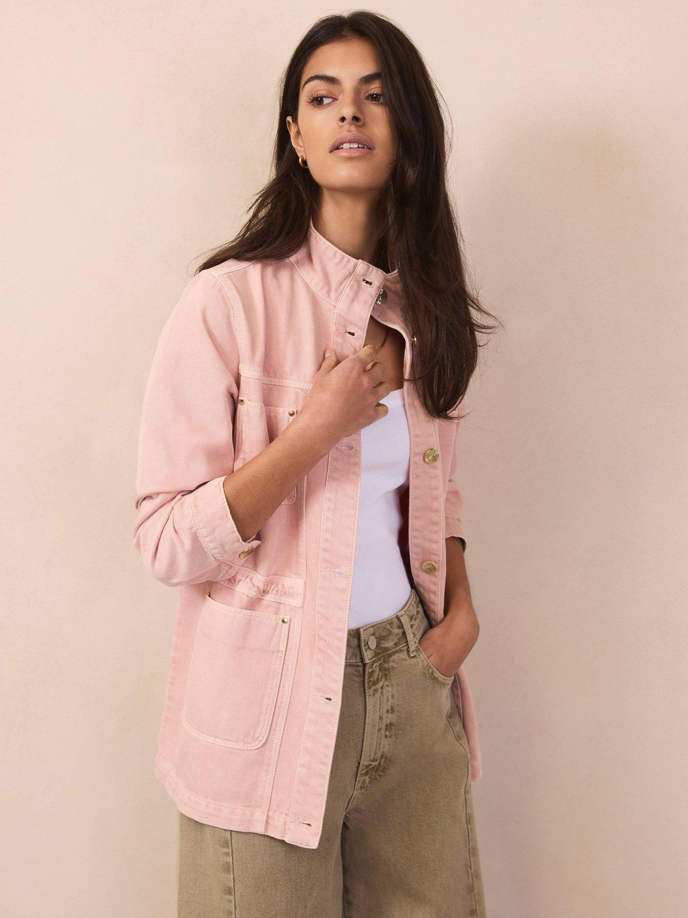  image of mint-velvet-washed-utility-shacket-light-pink