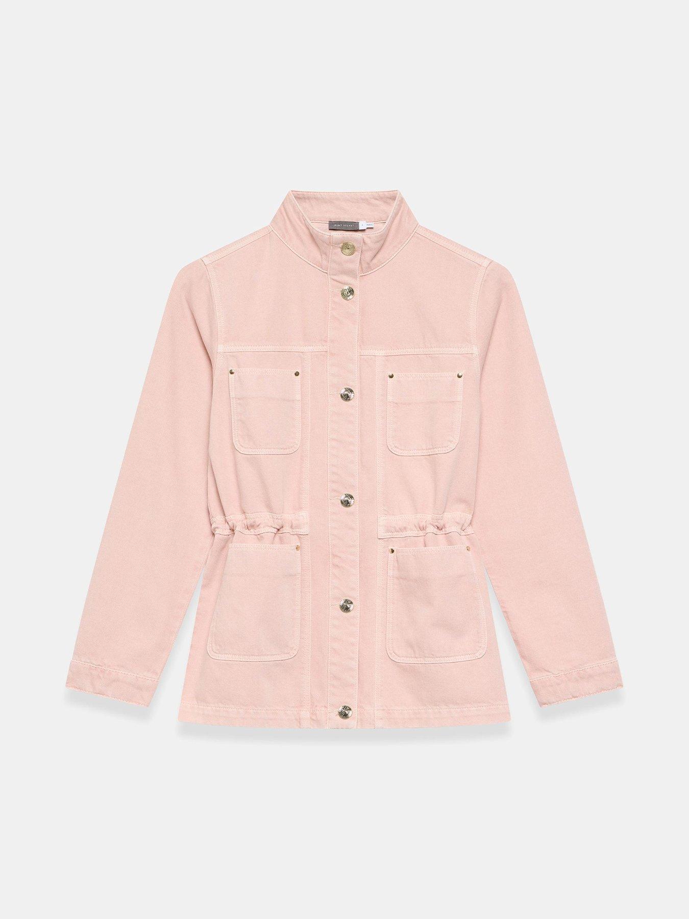  image of mint-velvet-washed-utility-shacket-light-pink