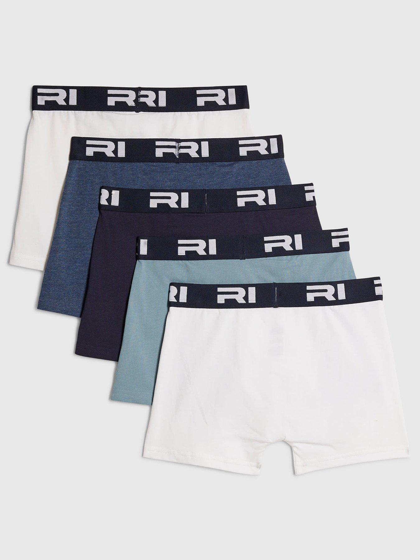 Image 2 of 4 of River Island Older Boys 5 Pack Ri Boxers - Multi