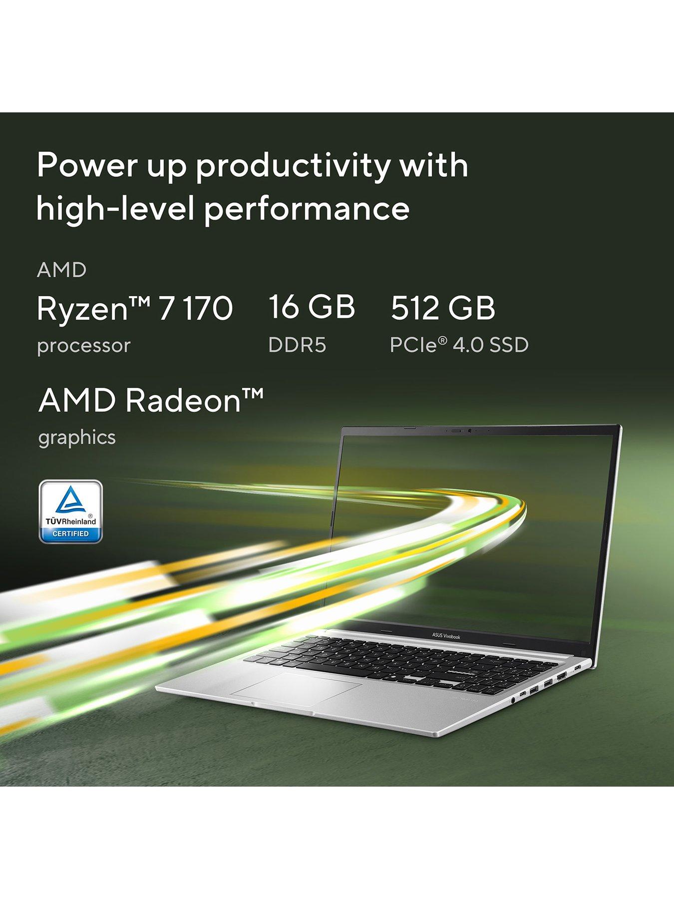 Image 5 of 6 of Asus Vivobook 15 - 15.6in - AMD Ryzen 7 - 16GB RAM - 512GB - Silver