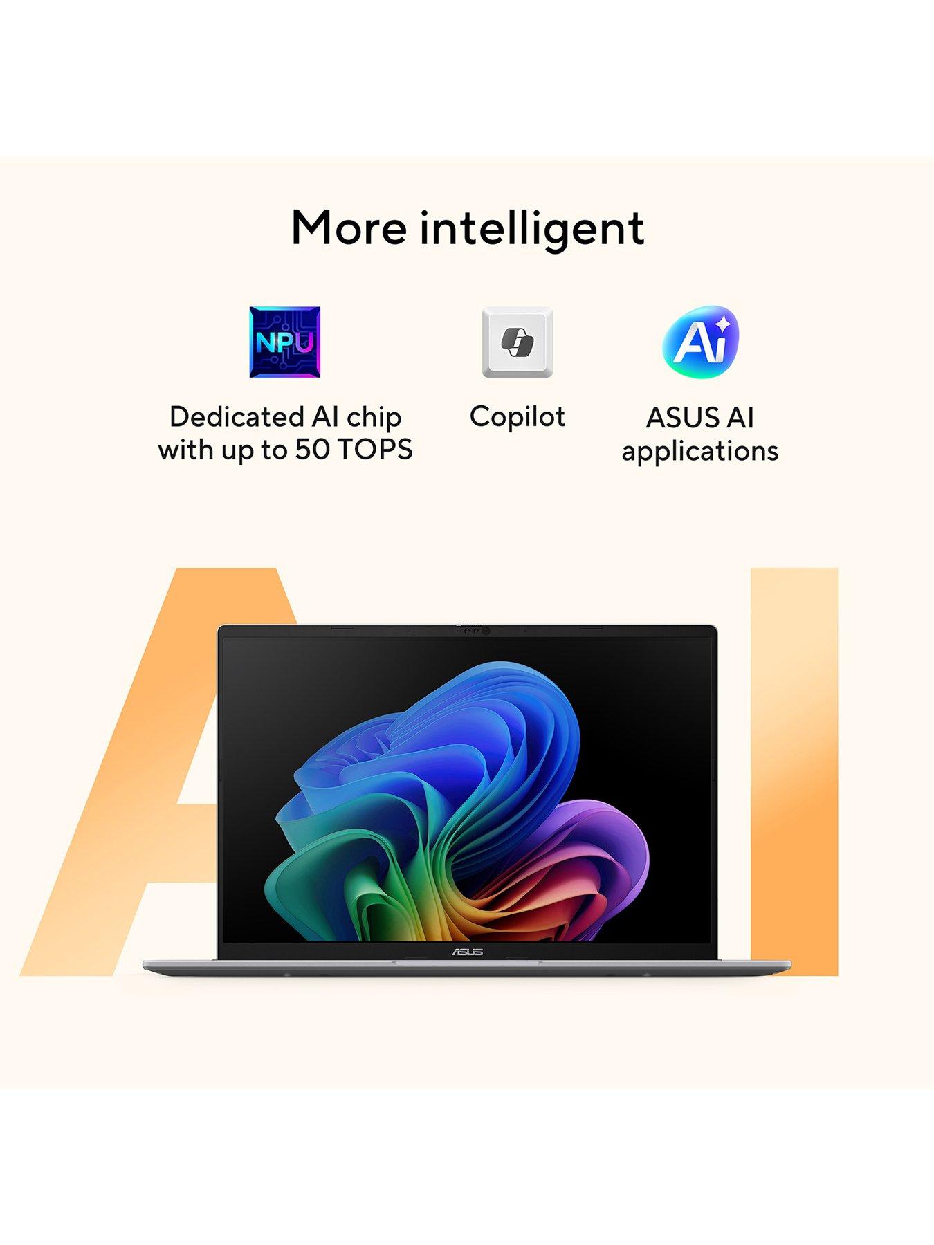 Image 5 of 7 of Asus Vivobook 16 - Copilot+ PC - 16in - AMD Ryzen AI 7 - 16GB RAM - 1TB - Silver