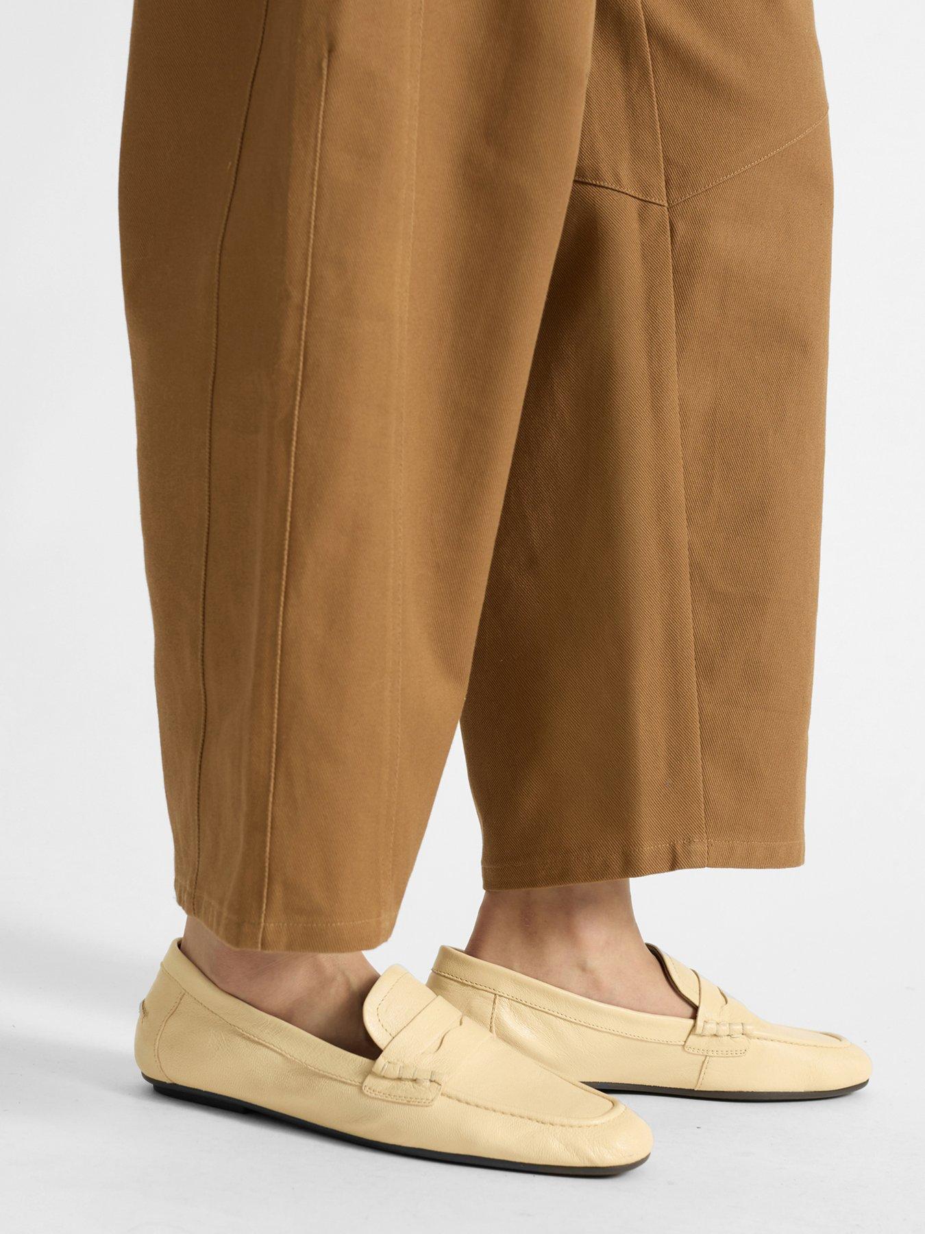 Image 4 of 5 of Albaray Cotton Barrel Trousers - Beige