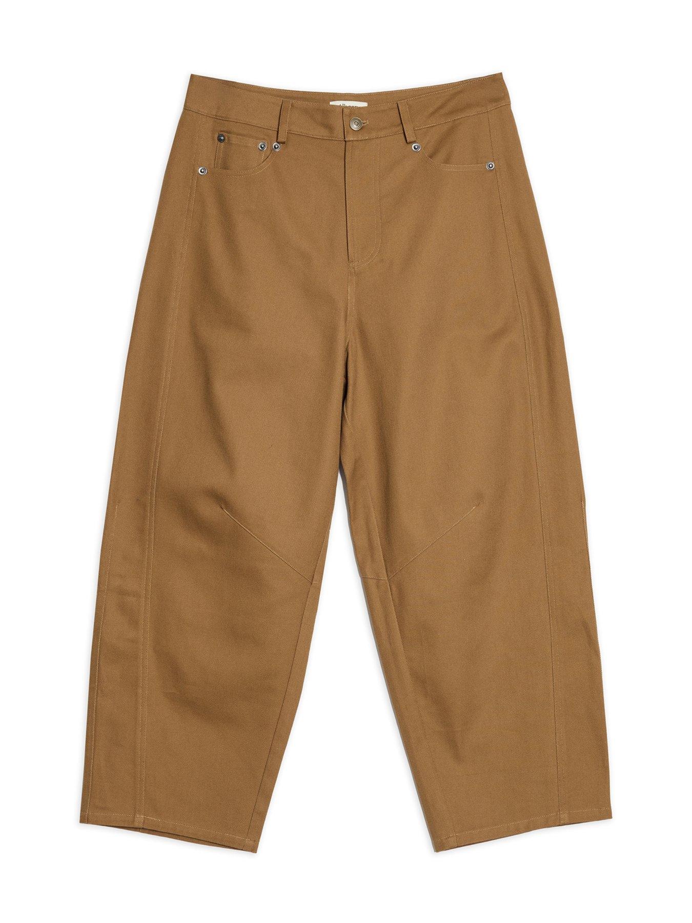 Image 5 of 5 of Albaray Cotton Barrel Trousers - Beige