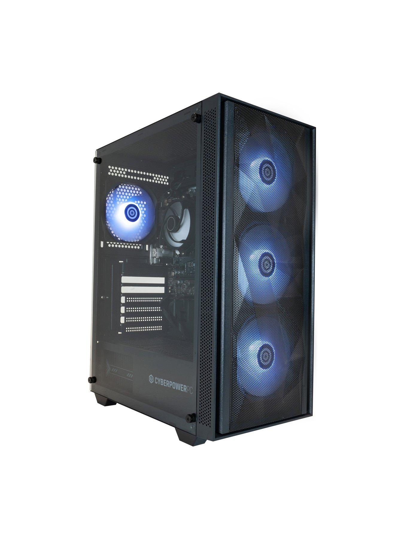  image of cyberpower-pc-gaming-desktop-bundle--nbspamd-ryzen-5-5600g-8gb-ram-500gb-ssd-238in-fhd-monitor-headset-keyboard-mouse-amp-mat