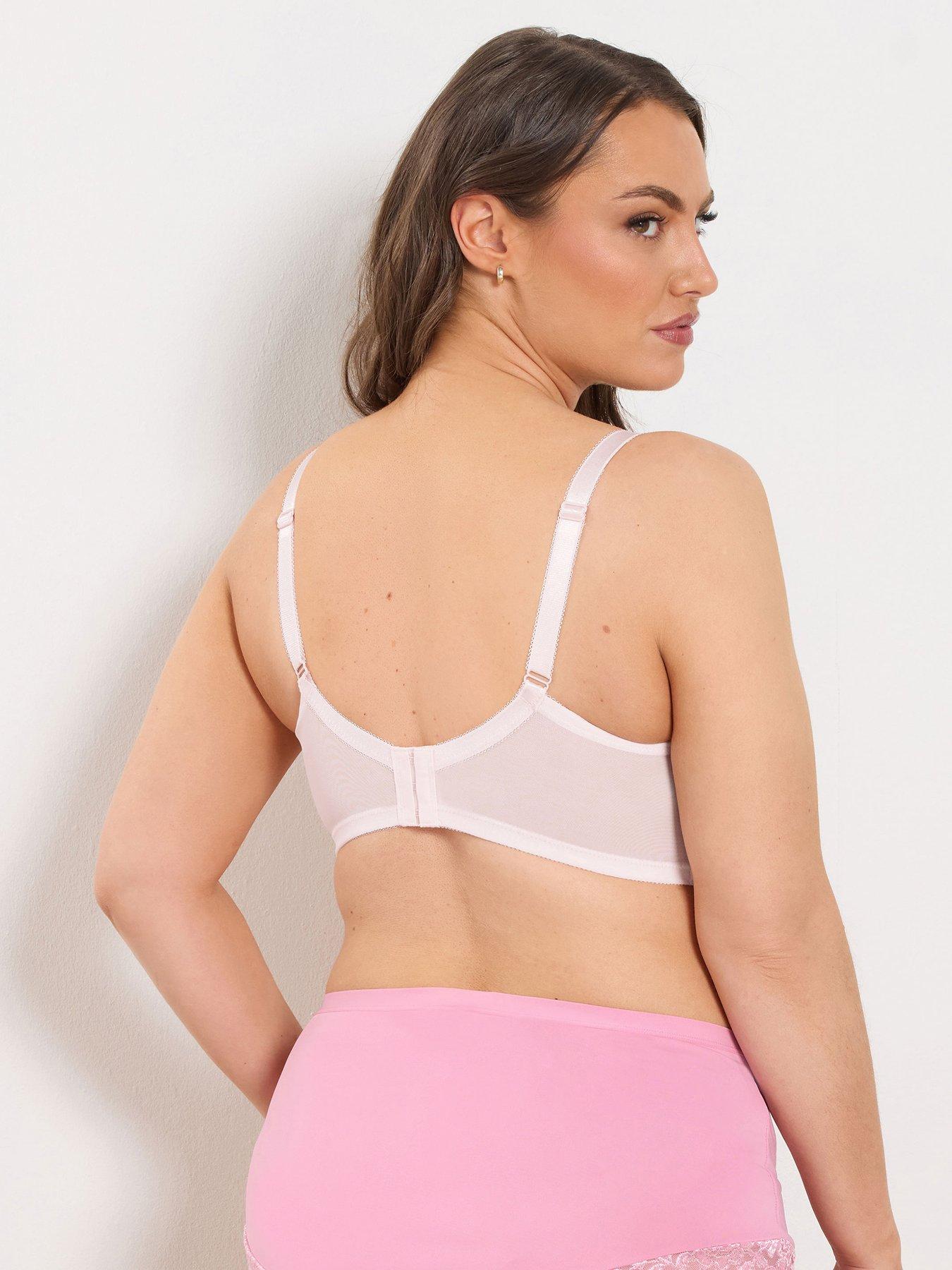 Image 2 of 5 of Yours Curve 2 Pack Cotton Lace Bra - White