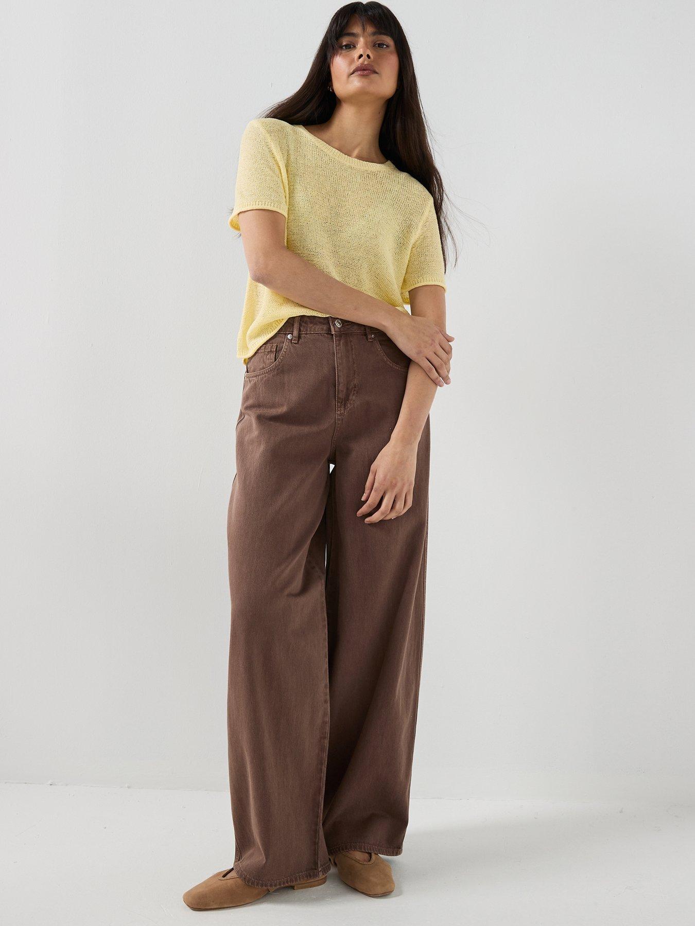 Image 3 of 5 of Only Onltaylor-Silla Barrel Pants - Brown